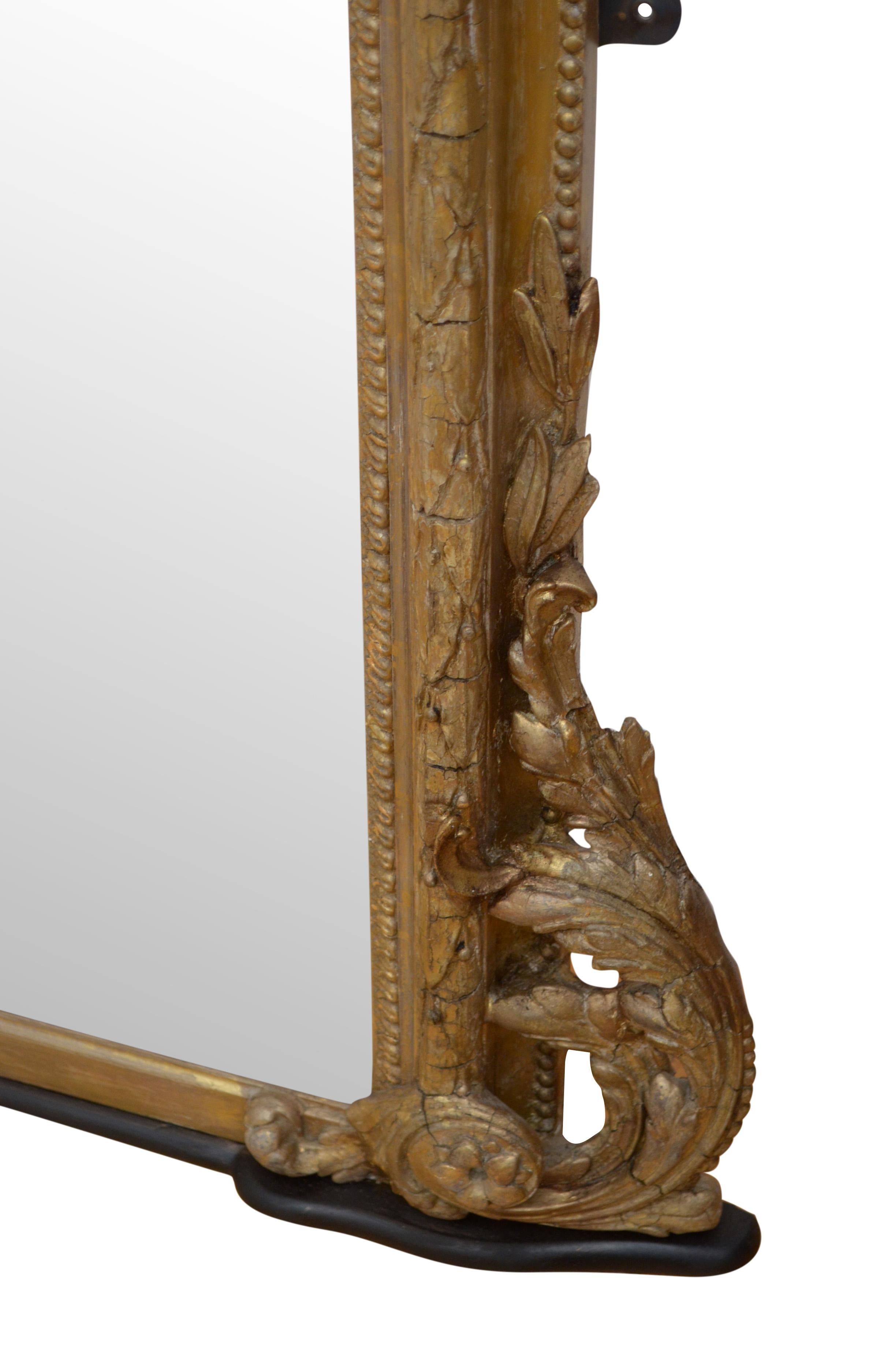 Impressive Large Early Victorian Giltwood Mirror 4