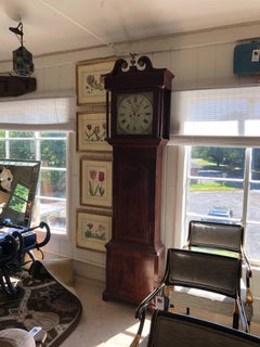 Impressive Large Flame Mahogany J Carr Garstang Grandfather Clock
