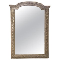 Impressive Large French Antique Carved Gold Gilt Neoclassical Mirror