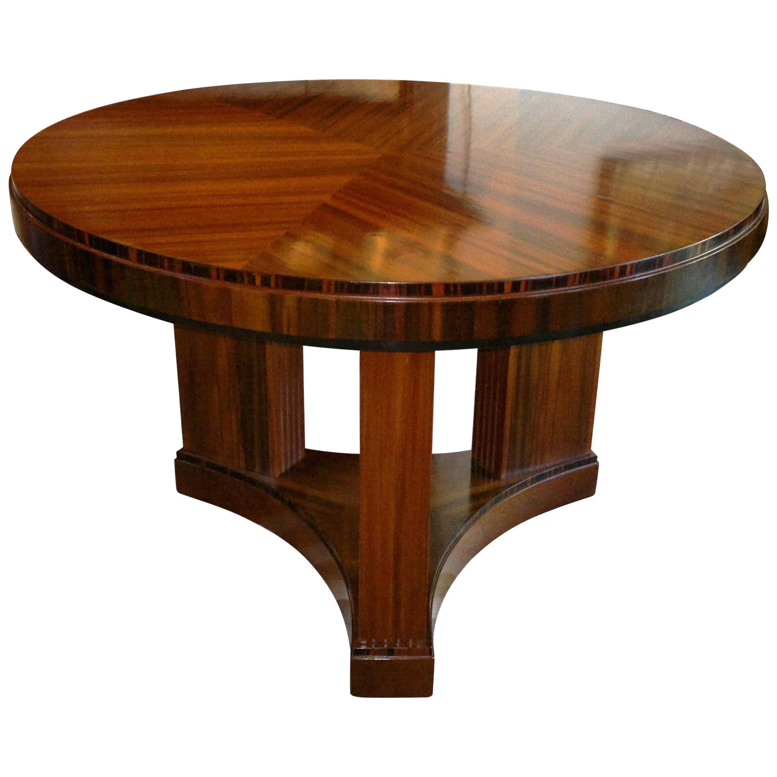 Impressive Large French Art Deco Circular Reception Table For Sale