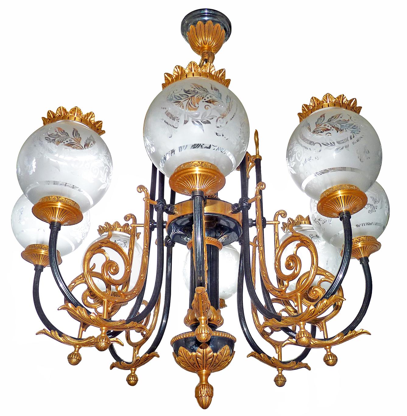 large globe chandelier