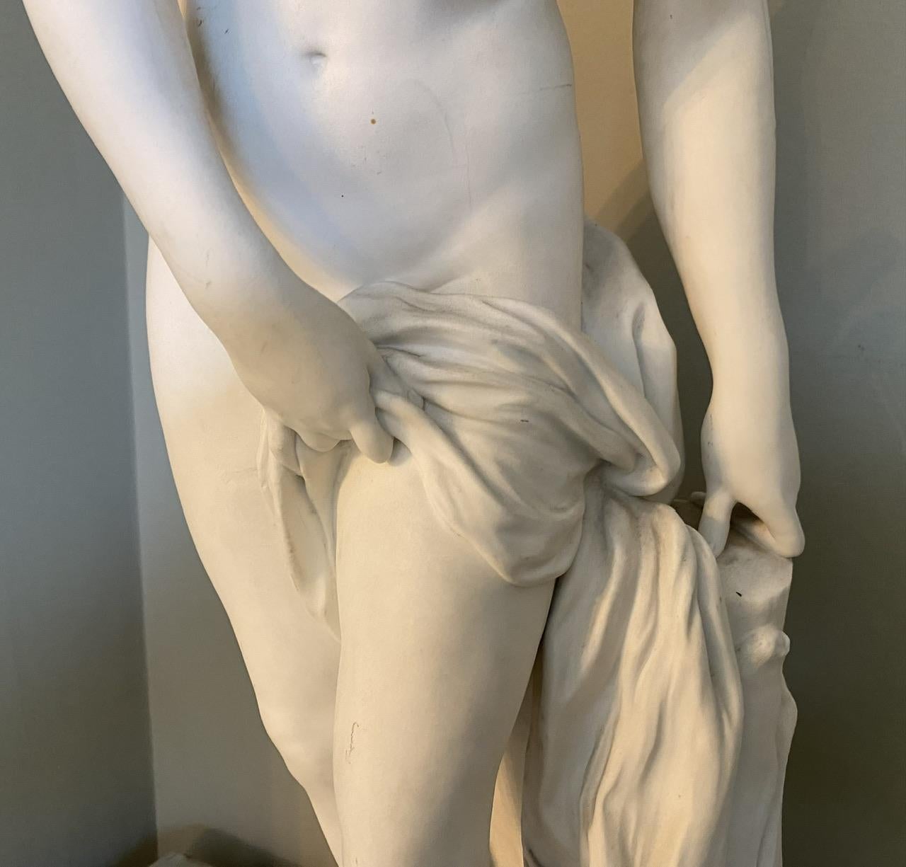 Impressive Large French Parian Classical Nude In Good Condition For Sale In Seaford, GB
