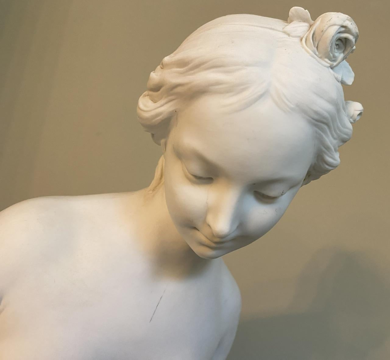 Early 20th Century Impressive Large French Parian Classical Nude For Sale