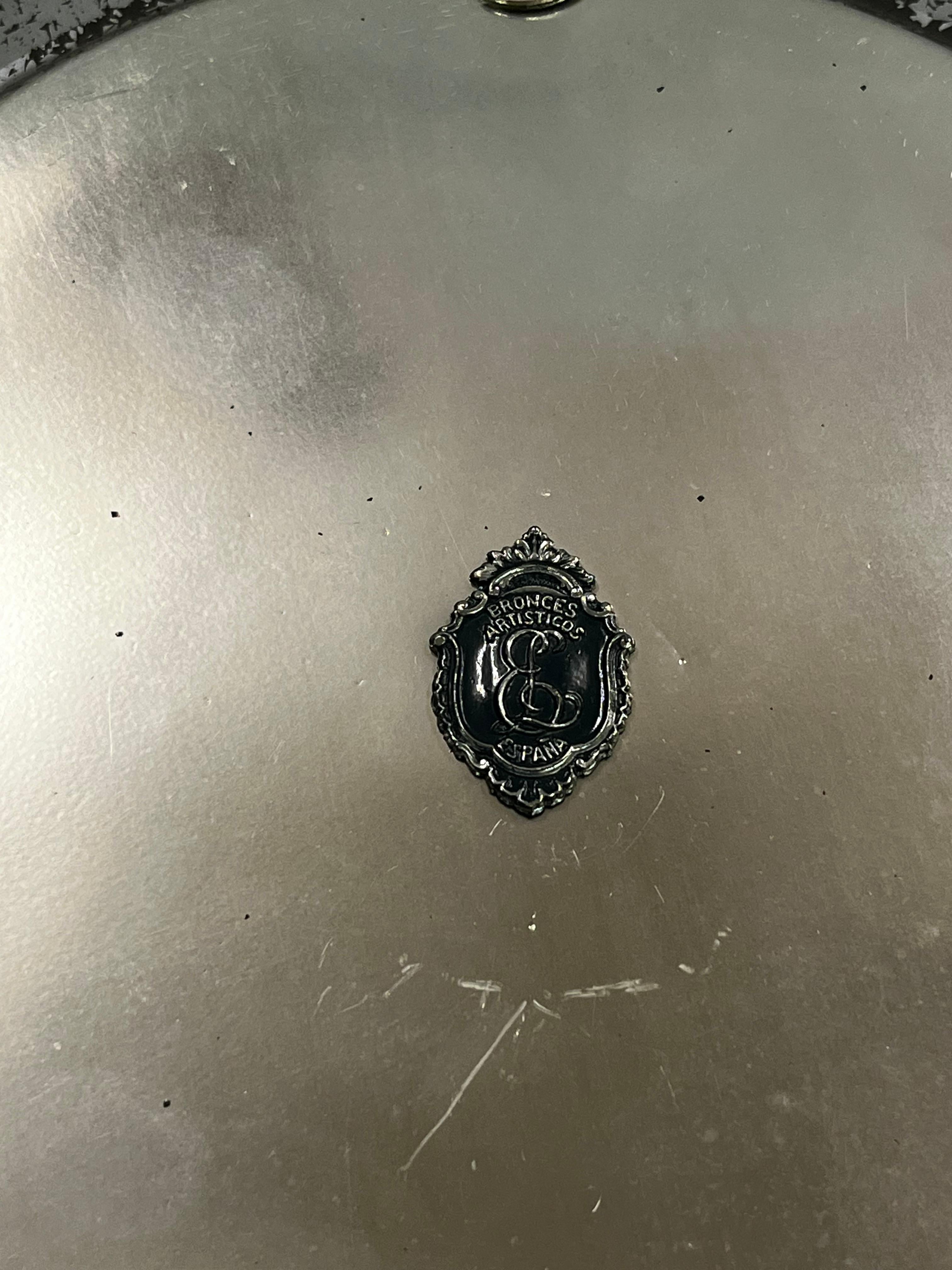 Beeindruckende große Medaillon Platte Emaille Bronze Mythologie Renaissance-Stil Spanien im Angebot 8