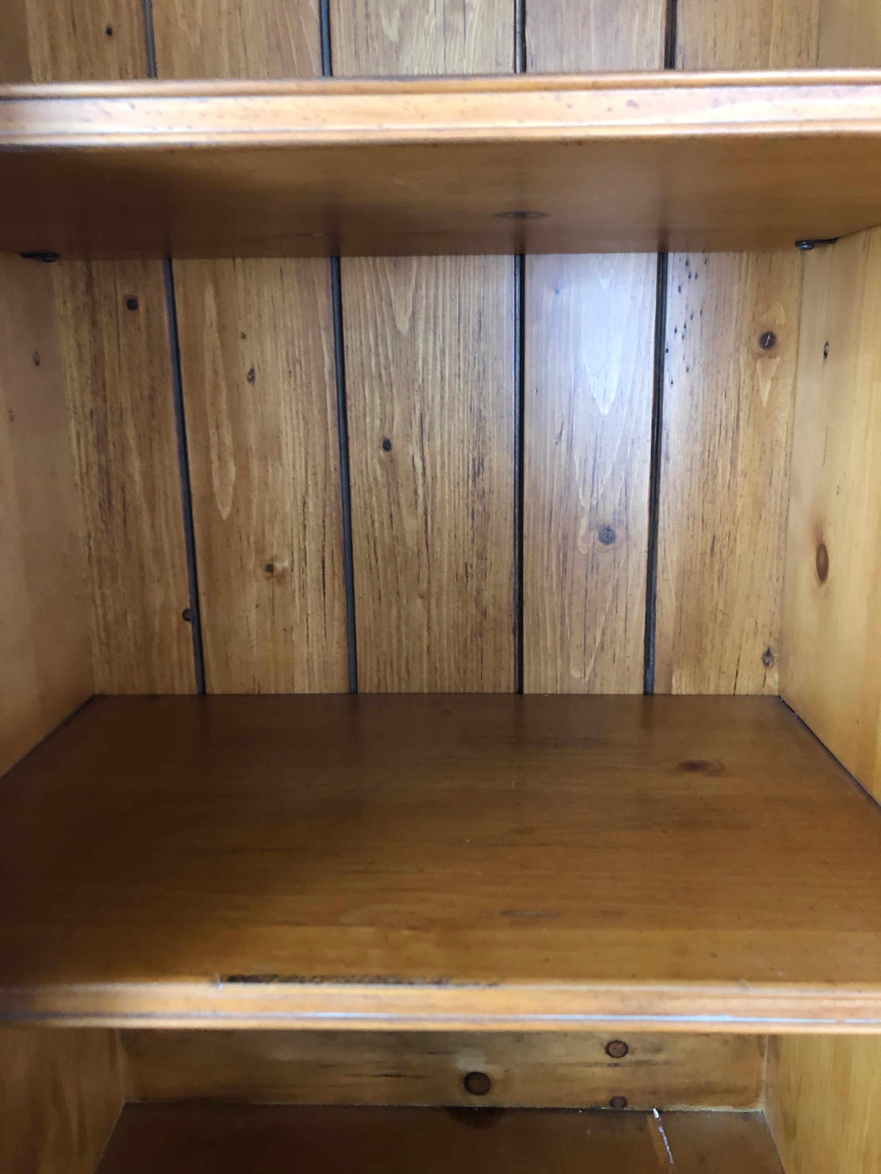 Impressive Large Pine Ethan Allen Library Bookcase Cabinet 4