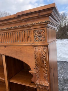 Impressive Large Pine Ethan Allen Library Bookcase Cabinet