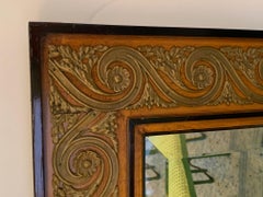 Impressive Large Rectangular Biedermeier Style Ebony and Walnut Mirror