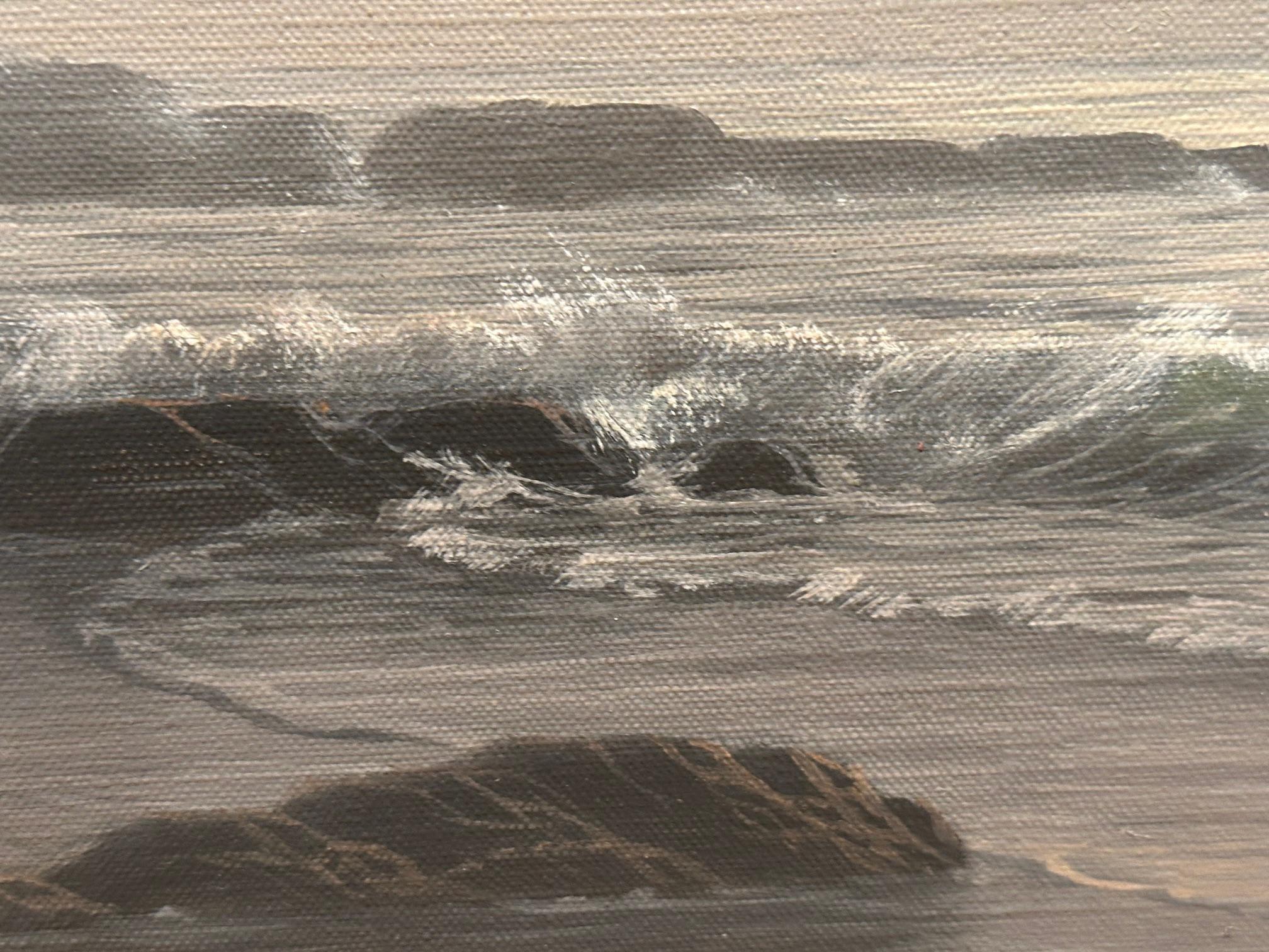 Beeindruckende große Seelandschaft des englischen Künstlers Guy Gladwell im Zustand „Gut“ im Angebot in Hopewell, NJ