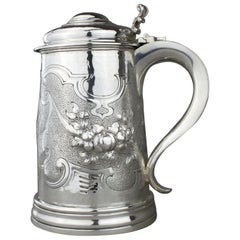 Antique Impressive Large Silver Tankard, Mappin Brothers, London, 1900