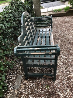 Impressive Large Solid English Edwardian Lutyens Style Bench in Teak