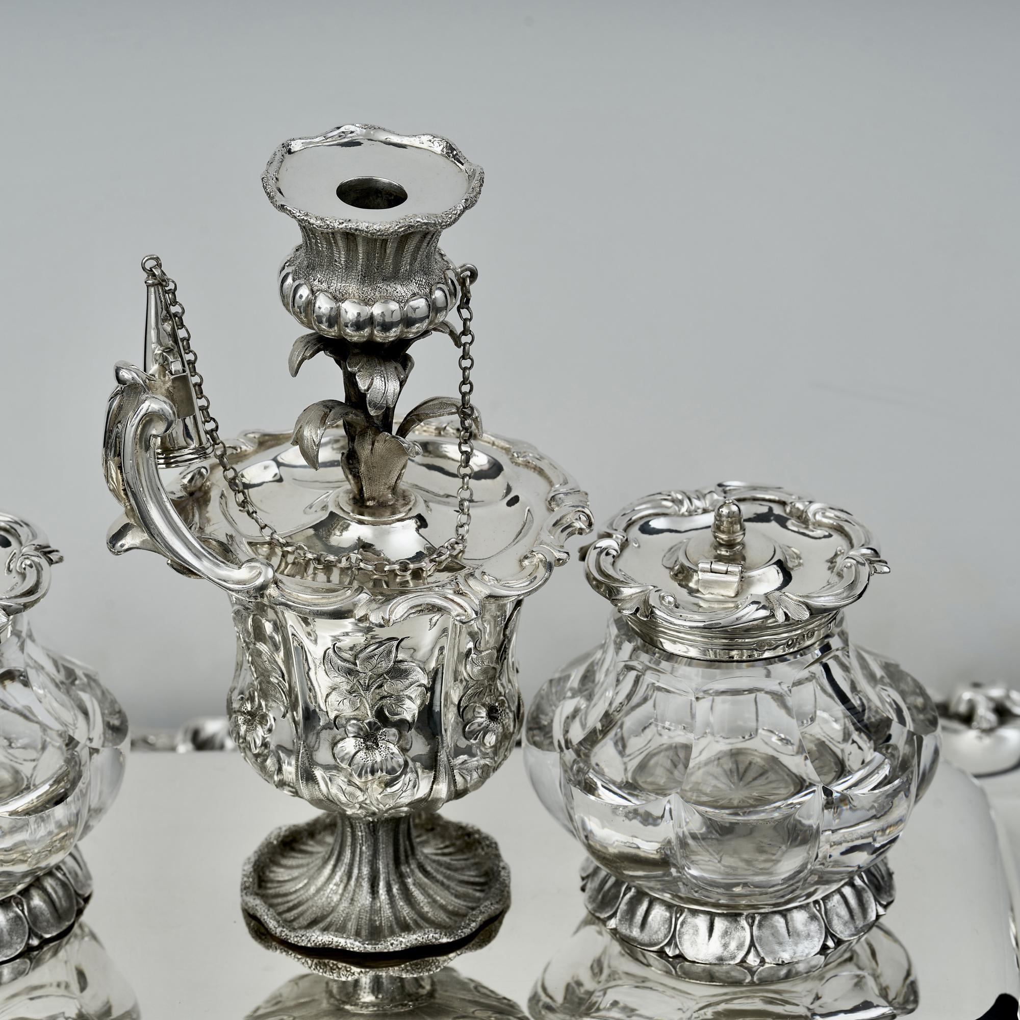 William IV silver inkstand For Sale 2