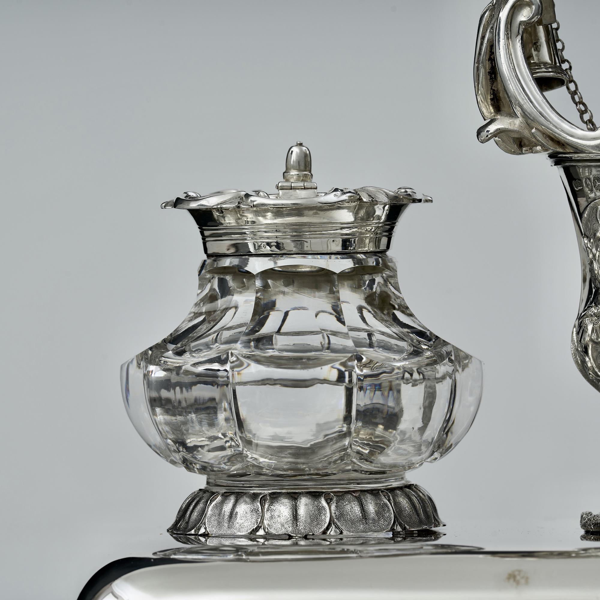 William IV silver inkstand For Sale 3