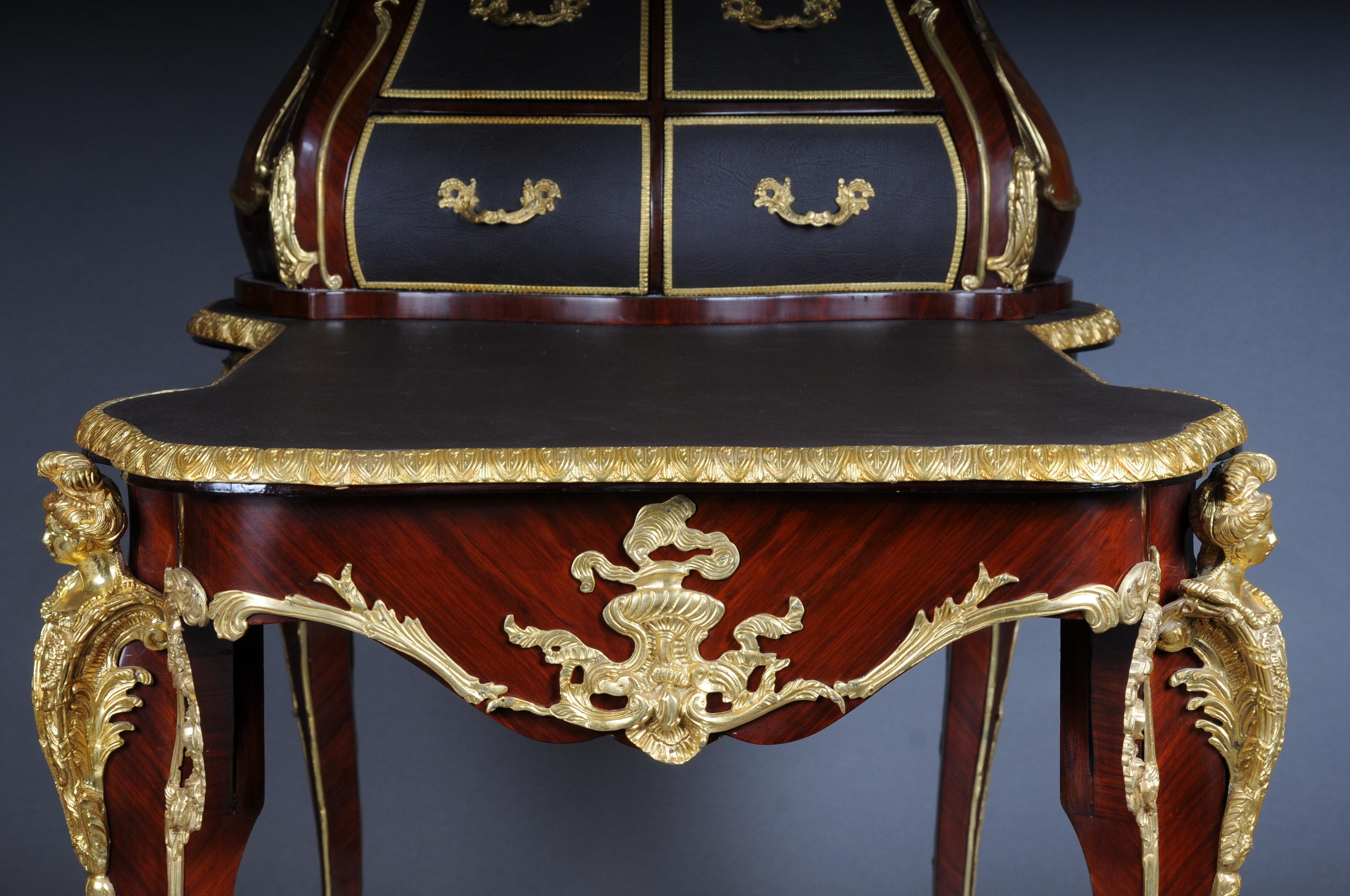 Impressionnante table de bureau/deception Louis XV, d'après F. Linke, Paris en vente 8