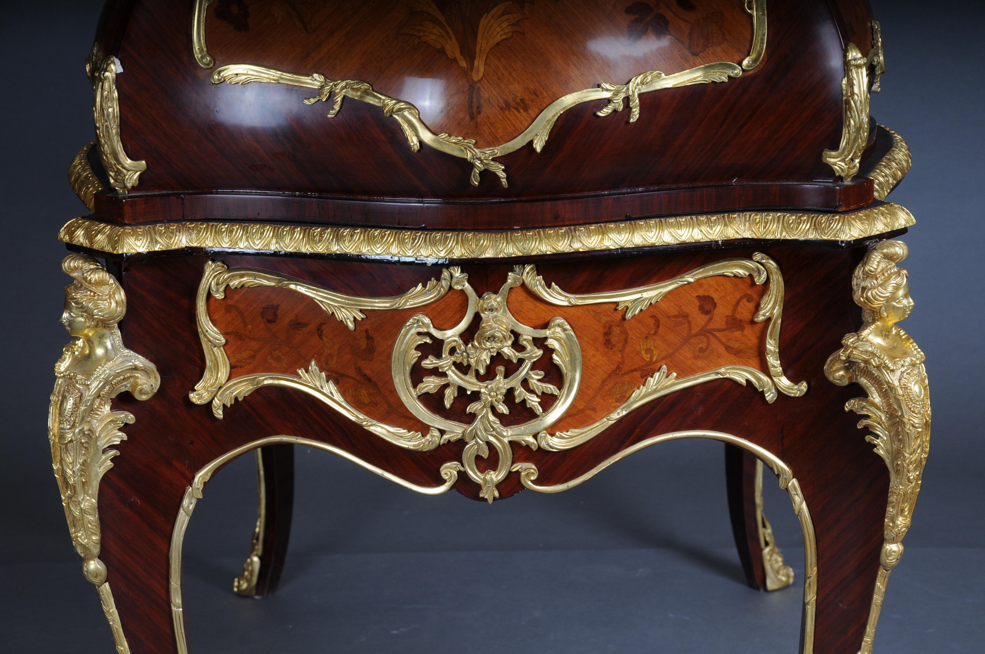 Impressionnante table de bureau/deception Louis XV, d'après F. Linke, Paris en vente 12