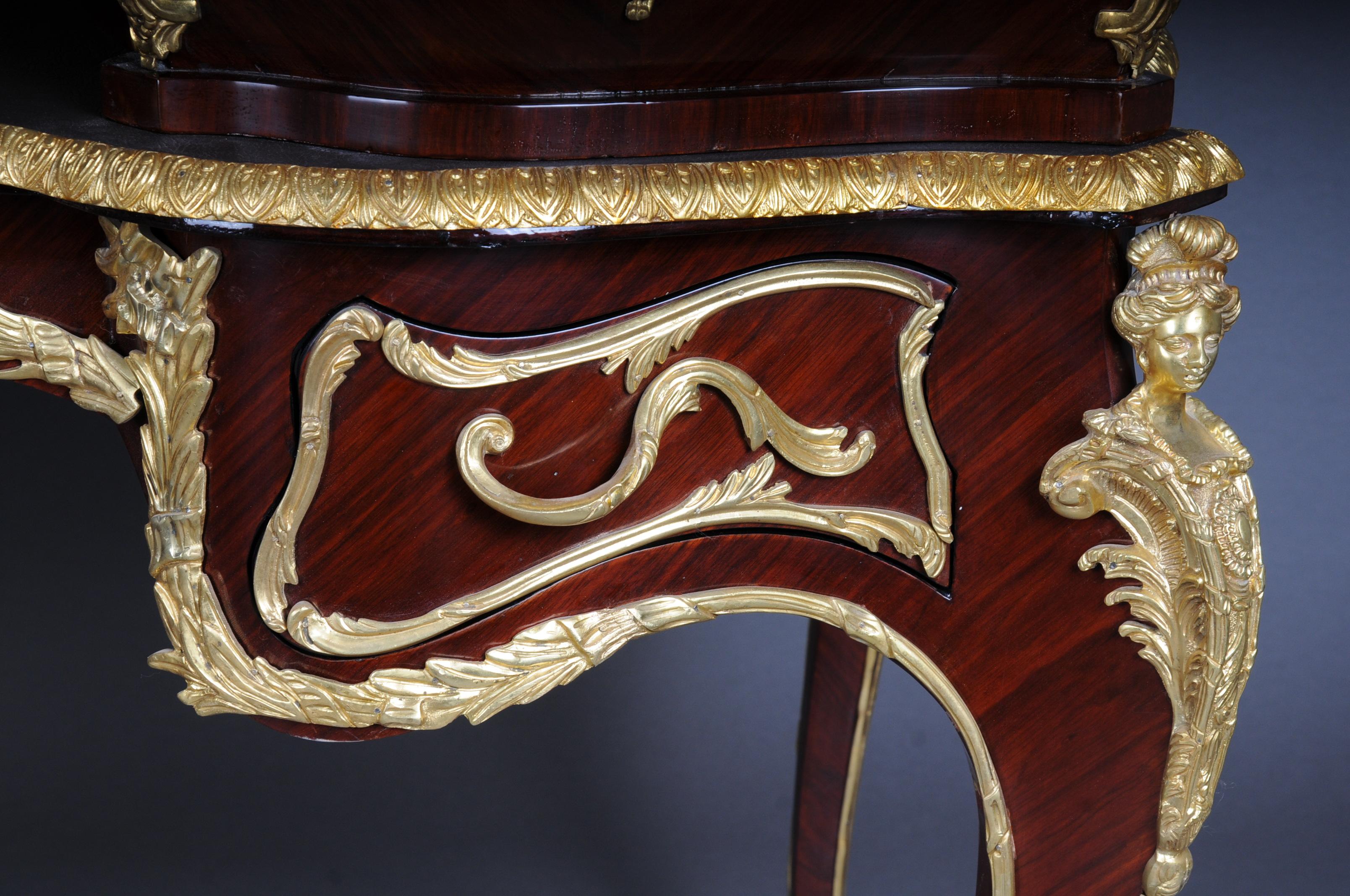 Impressionnante table de bureau/deception Louis XV, d'après F. Linke, Paris en vente 2