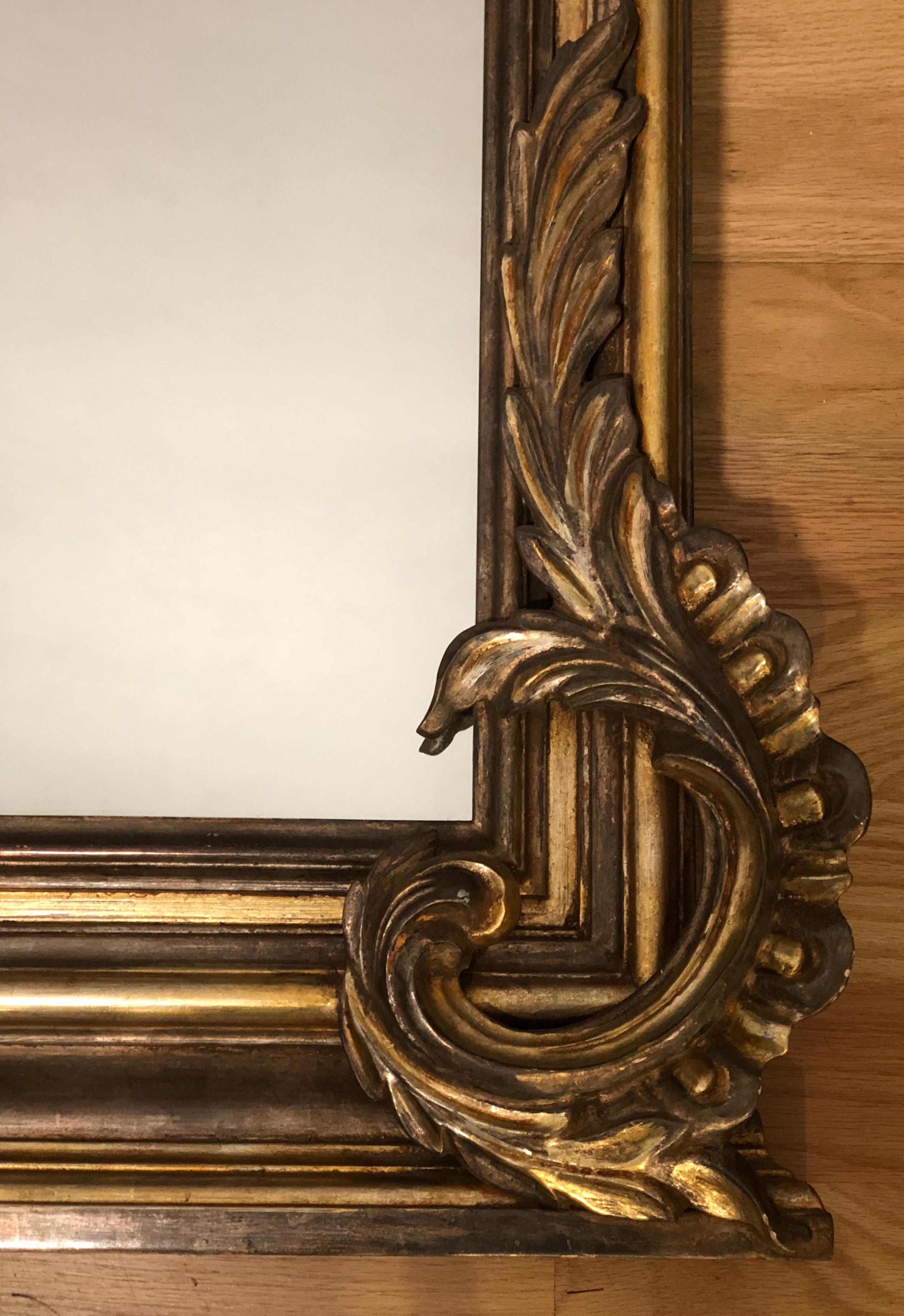 Large and Impressive Louis XV Mirror In Good Condition For Sale In Norwood, NJ