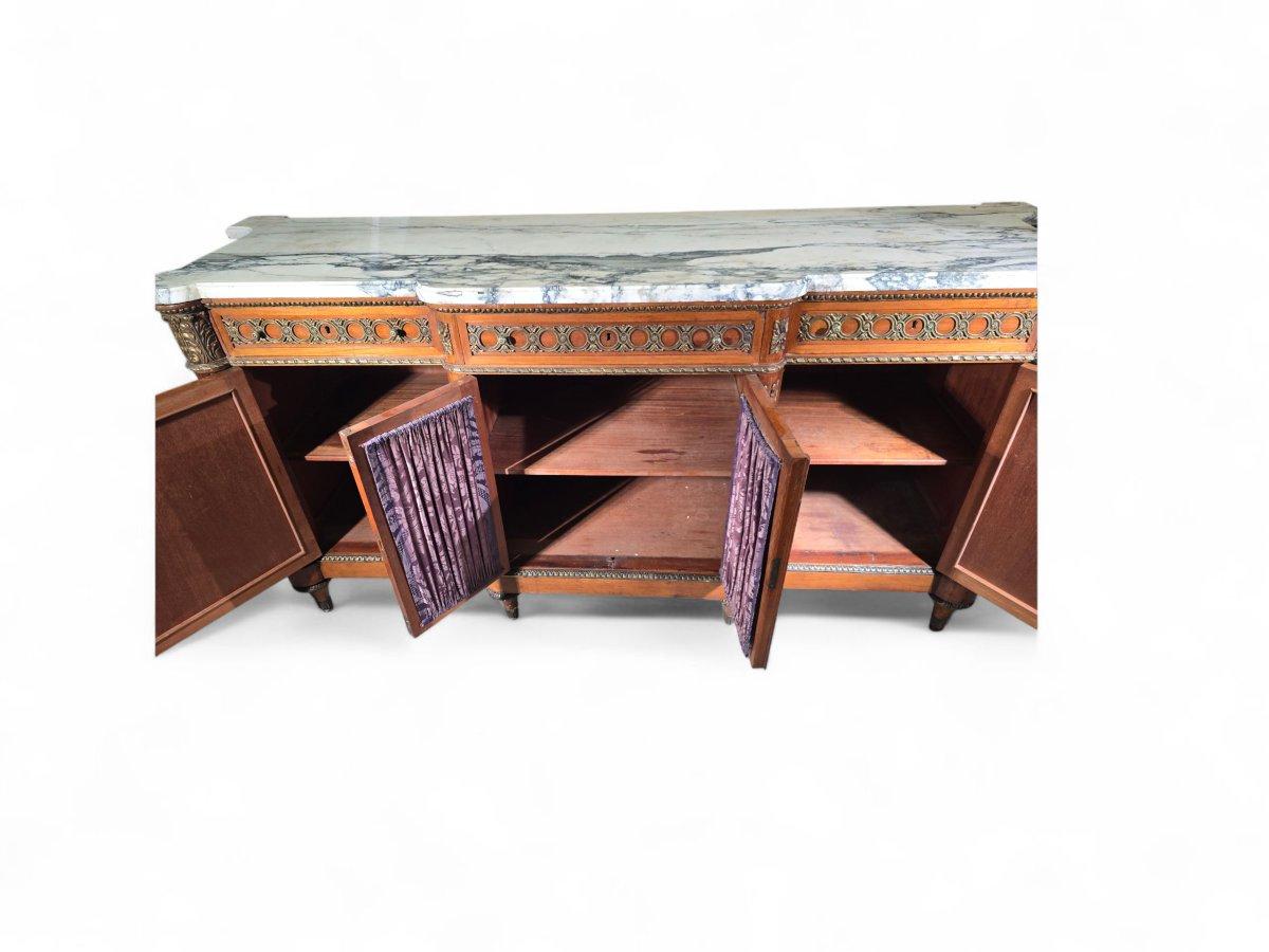 French Impressive mahogany and gilt bronze breakfast buffet – circa 1900 For Sale