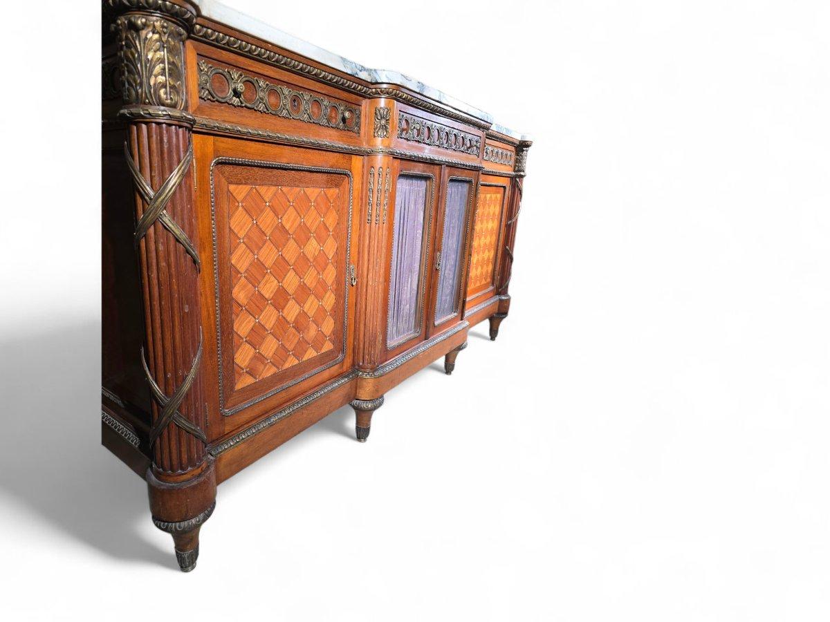 Bronze Impressive mahogany and gilt bronze breakfast buffet – circa 1900 For Sale