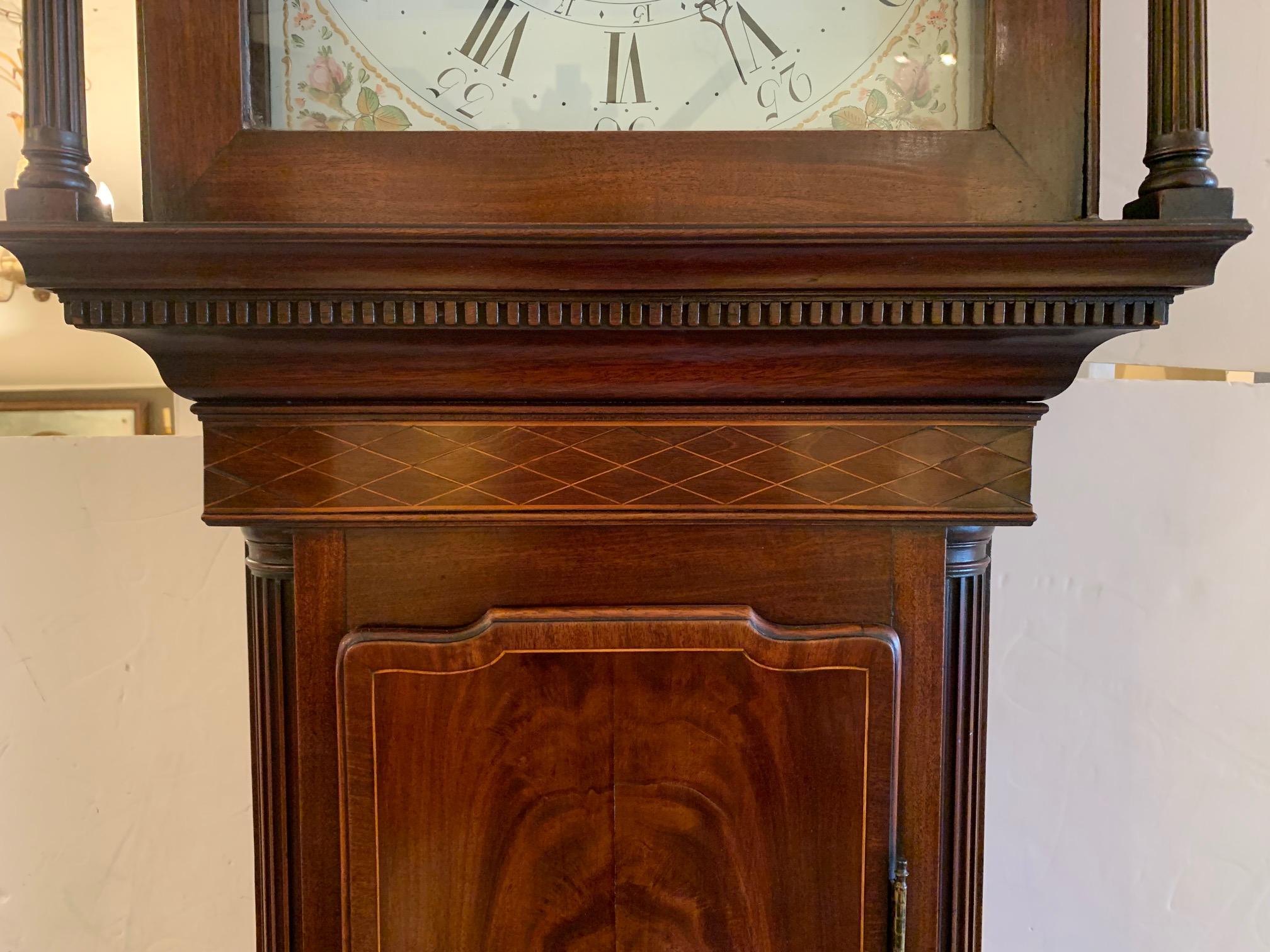 Impressive Mahogany Moon Phase Grandfather Clock by Clare Warrington Sweep 1