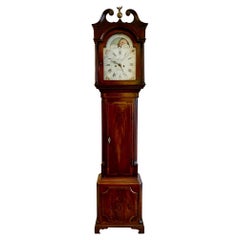 Impressive Mahogany Moon Phase Grandfather Clock by Clare Warrington Sweep