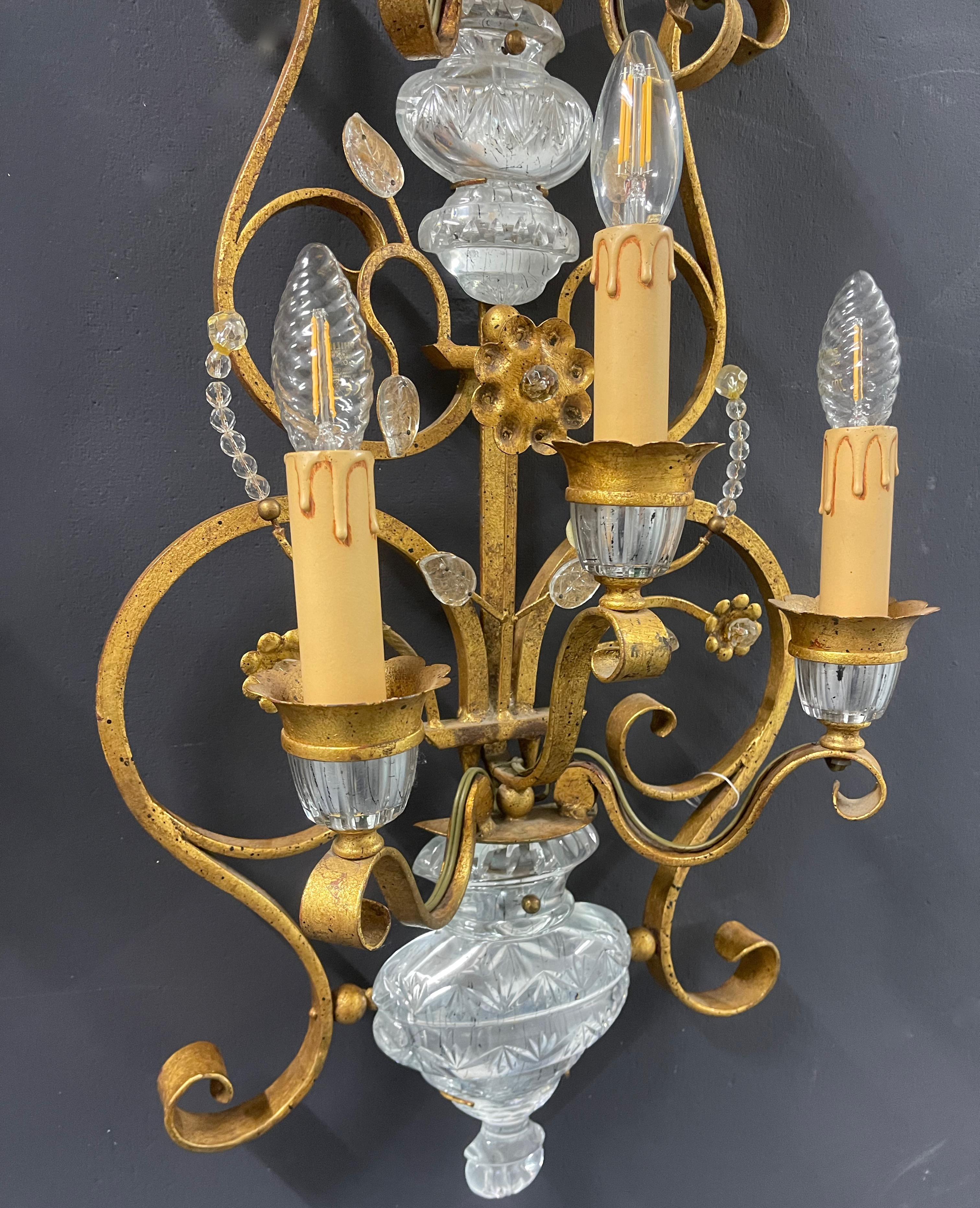 French Impressive Maison Bagues Wall Sconce