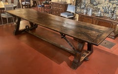 Impressive Medieval-style Spanish Oak Monastery Table Of 3m28 Long