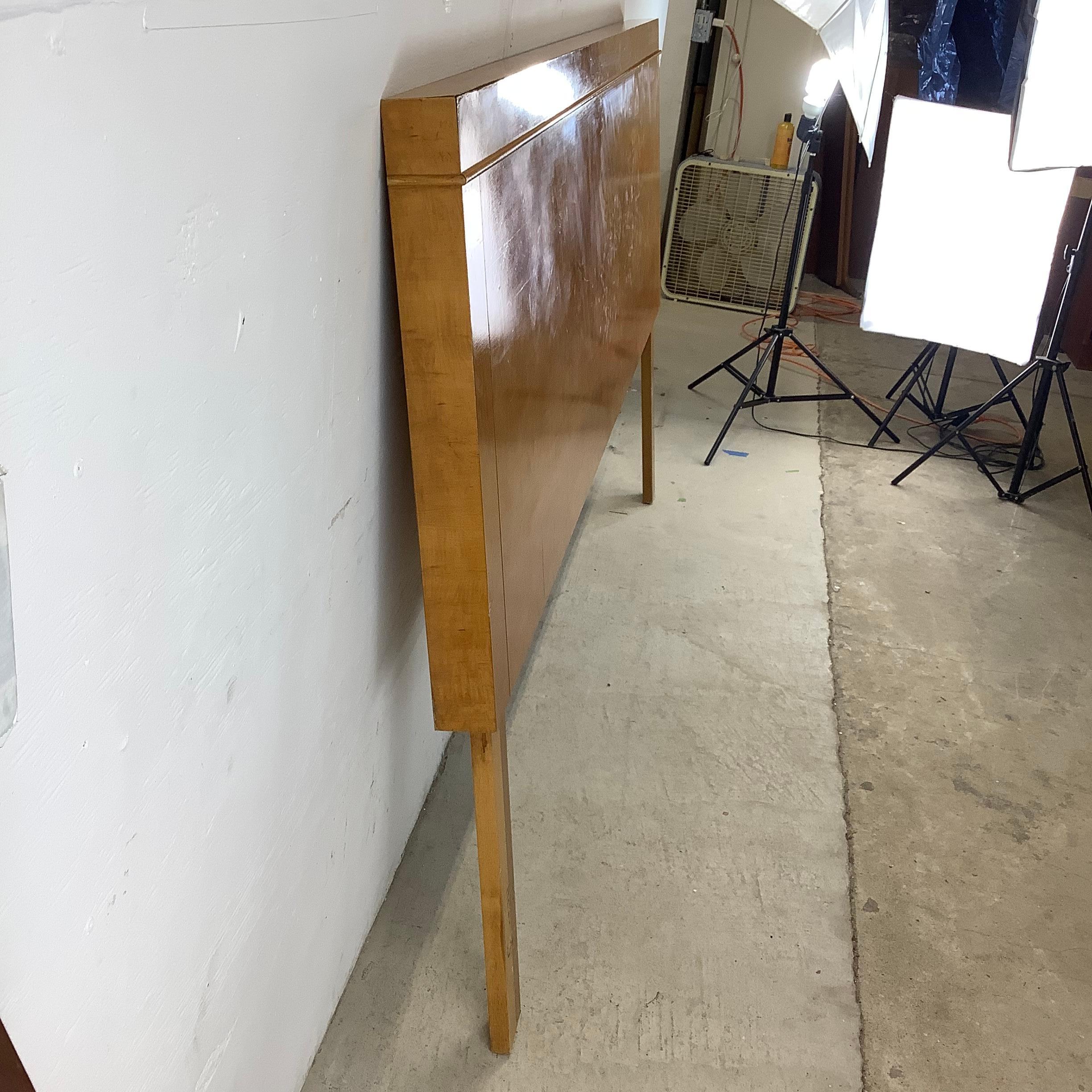 Wood Impressive Mid-Century Headboard For Sale