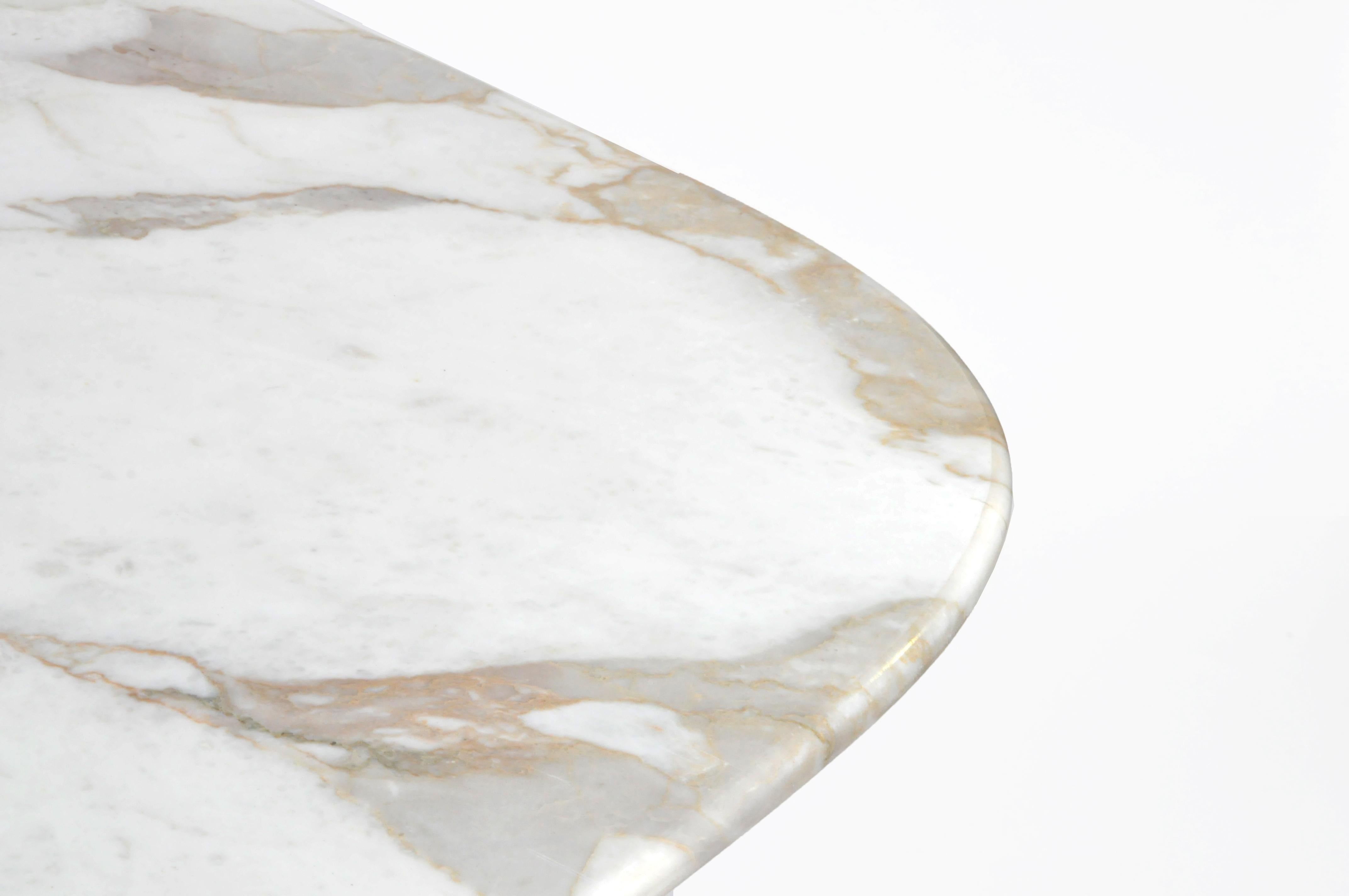 Impressive Mid-Century Modern Calacatta Marble Table in the Style of Eames  13