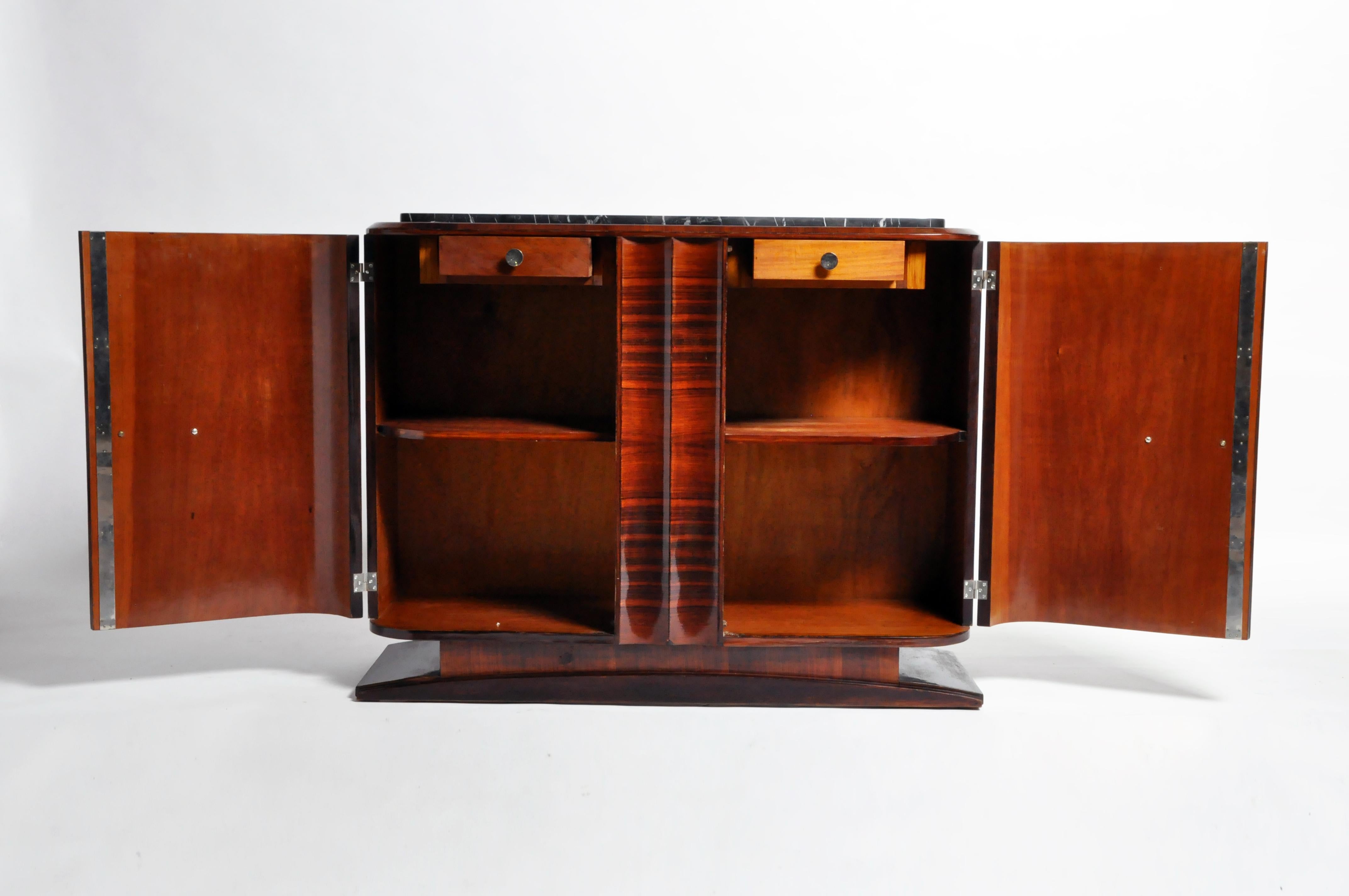 Impressive Mid-Century Modern French Sideboard with Mable Top 2