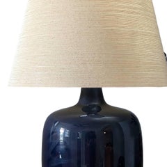 Impressive Mid Century Modern Lamp by Lotte & Gunnar Bostlund – Blue Ceramic