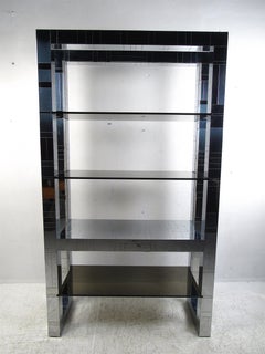 Impressive Mid-Century Modern Paul Evans Chrome Étagère