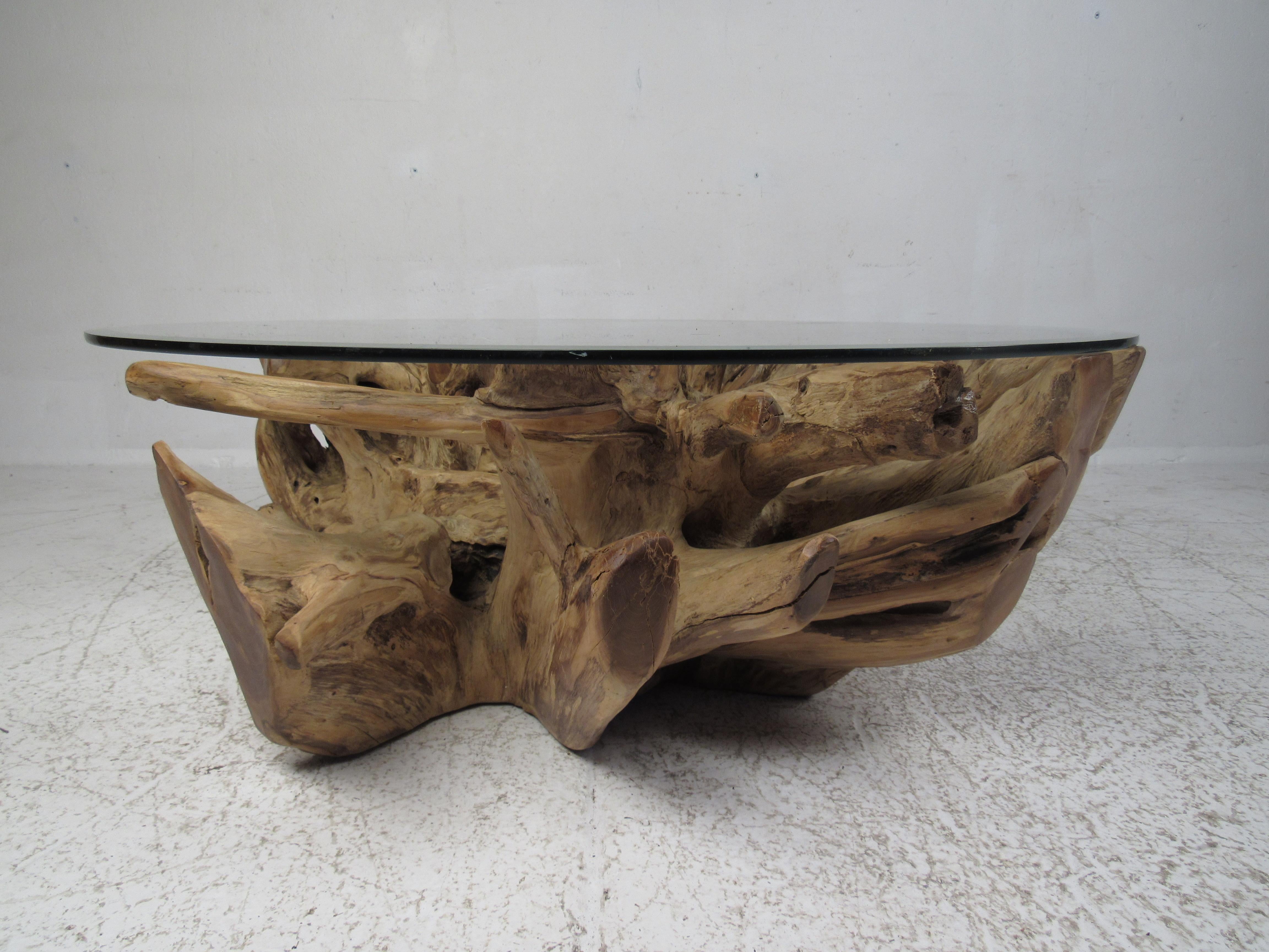 Late 20th Century Impressive Mid-Century Modern Tree Root Coffee Table For Sale