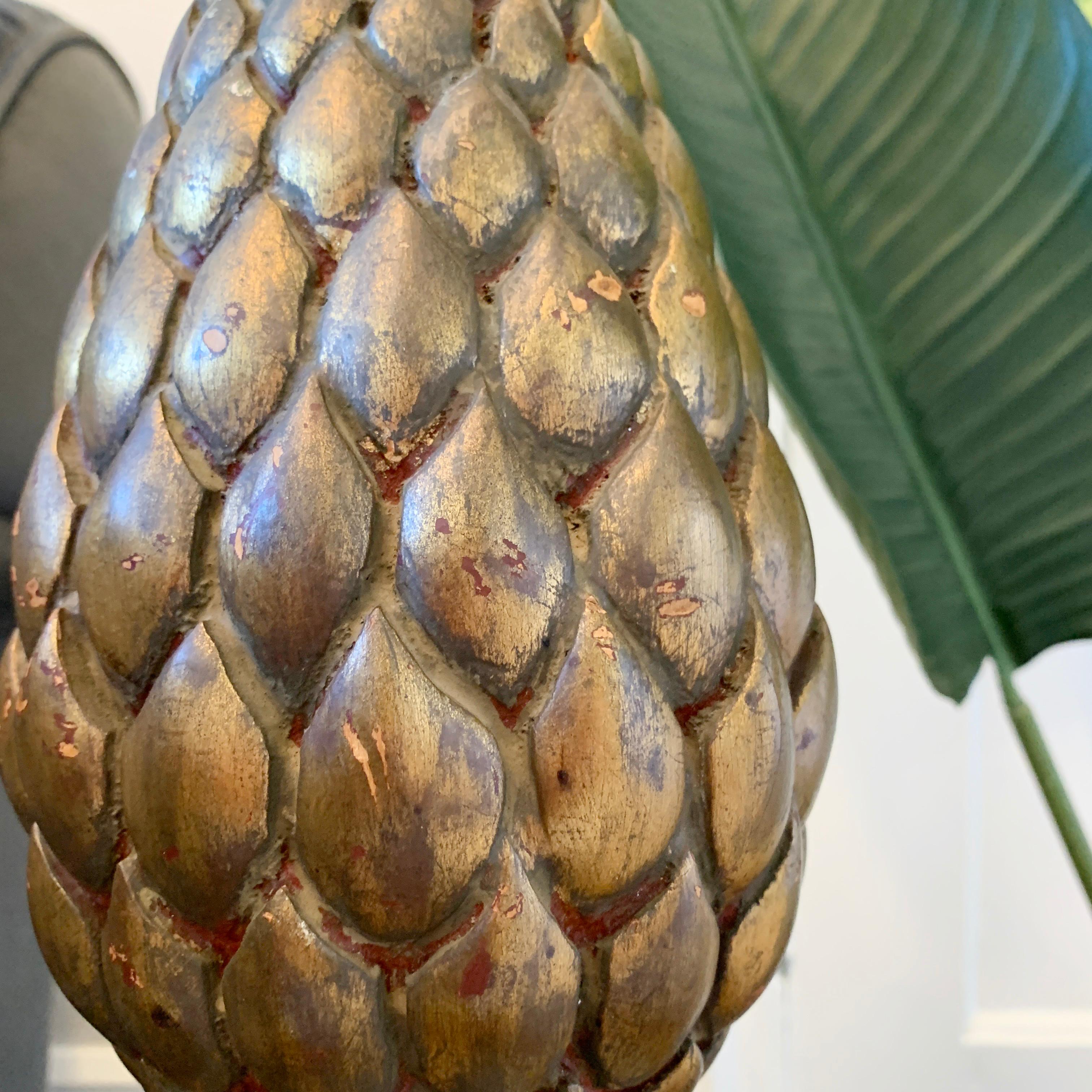Impressive Mid Century Pineapple Table Lamp In Good Condition In Hastings, GB