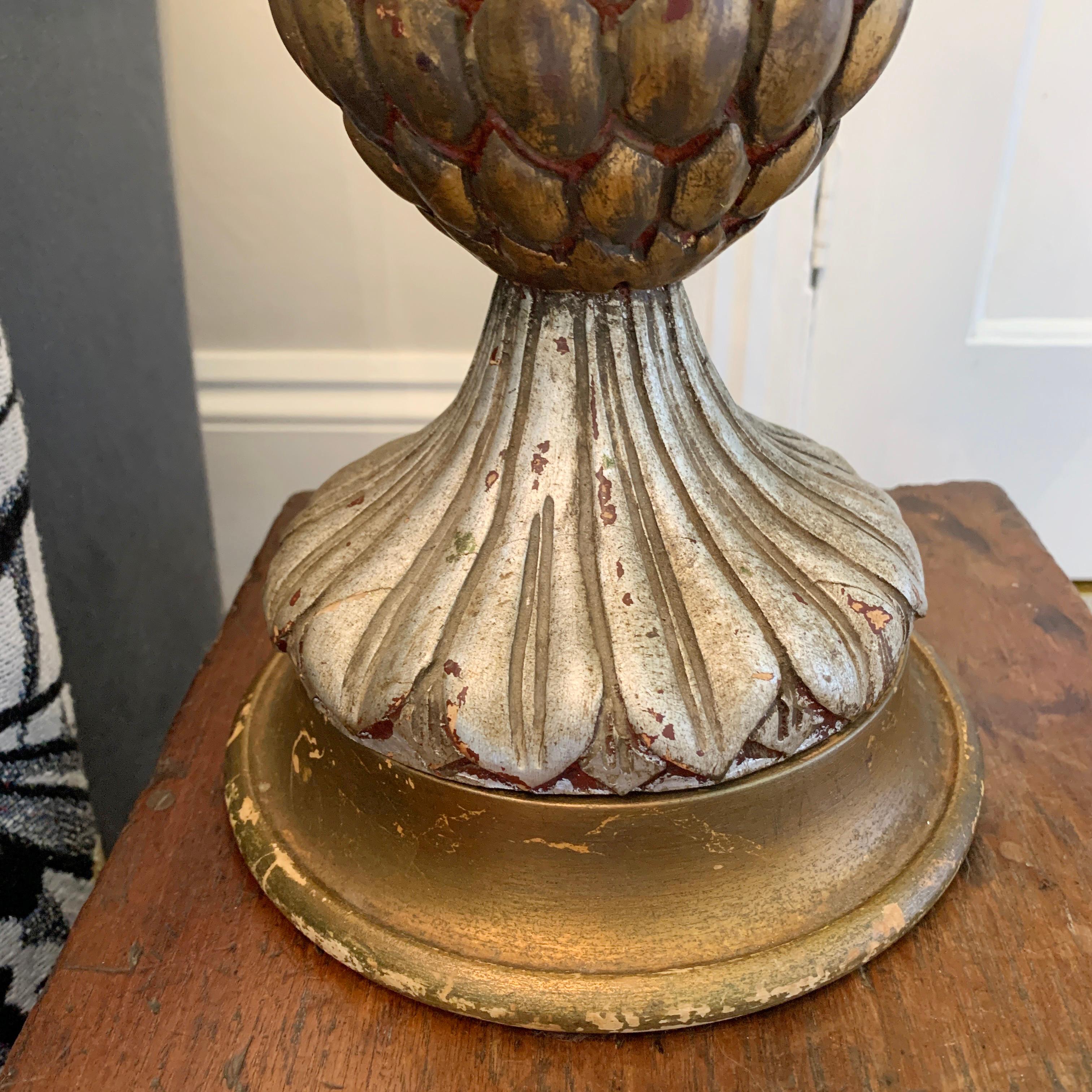 Metal Impressive Mid Century Pineapple Table Lamp