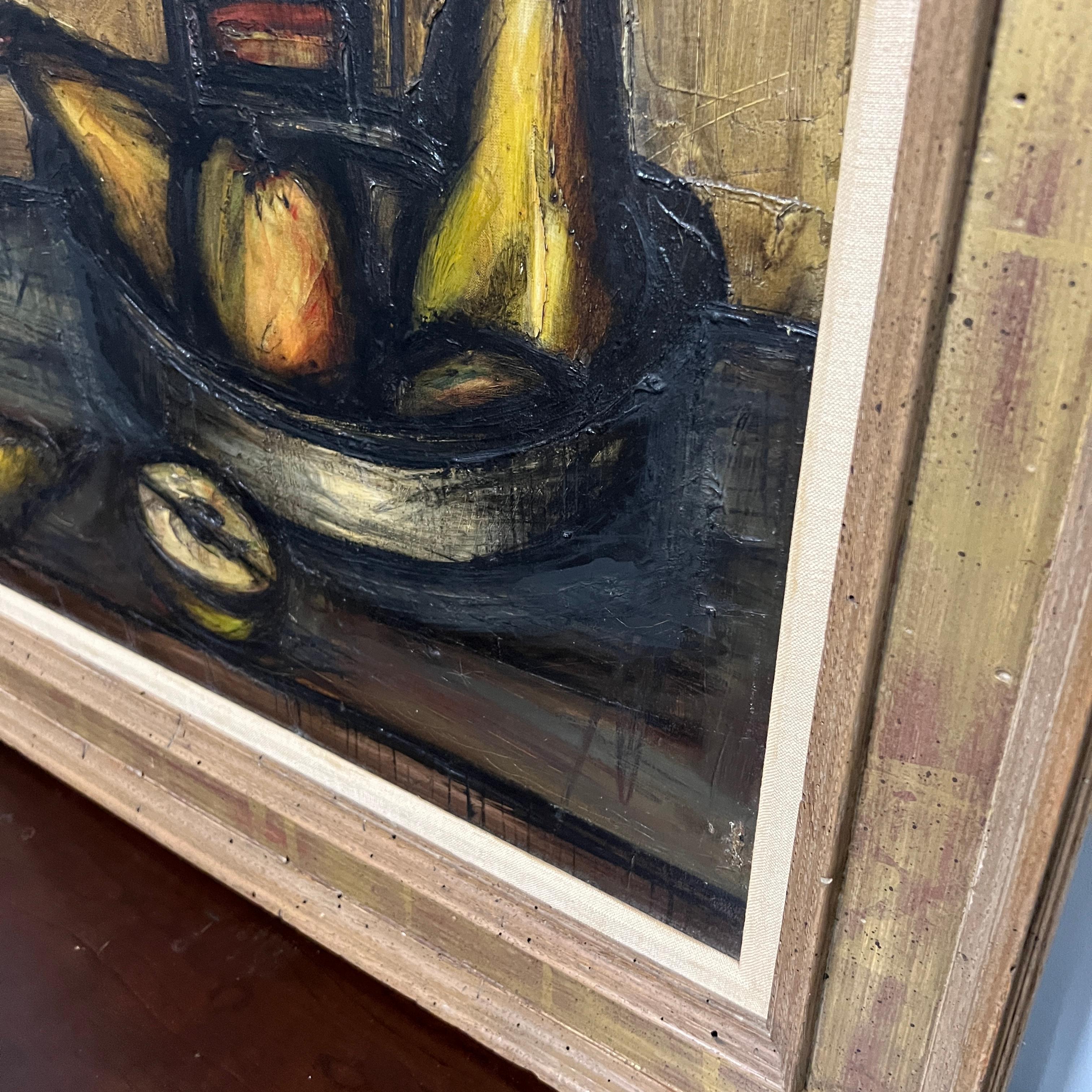 Impressive Mid-Century Still Life Painting by Franz Pricking dated 1955 For Sale 1