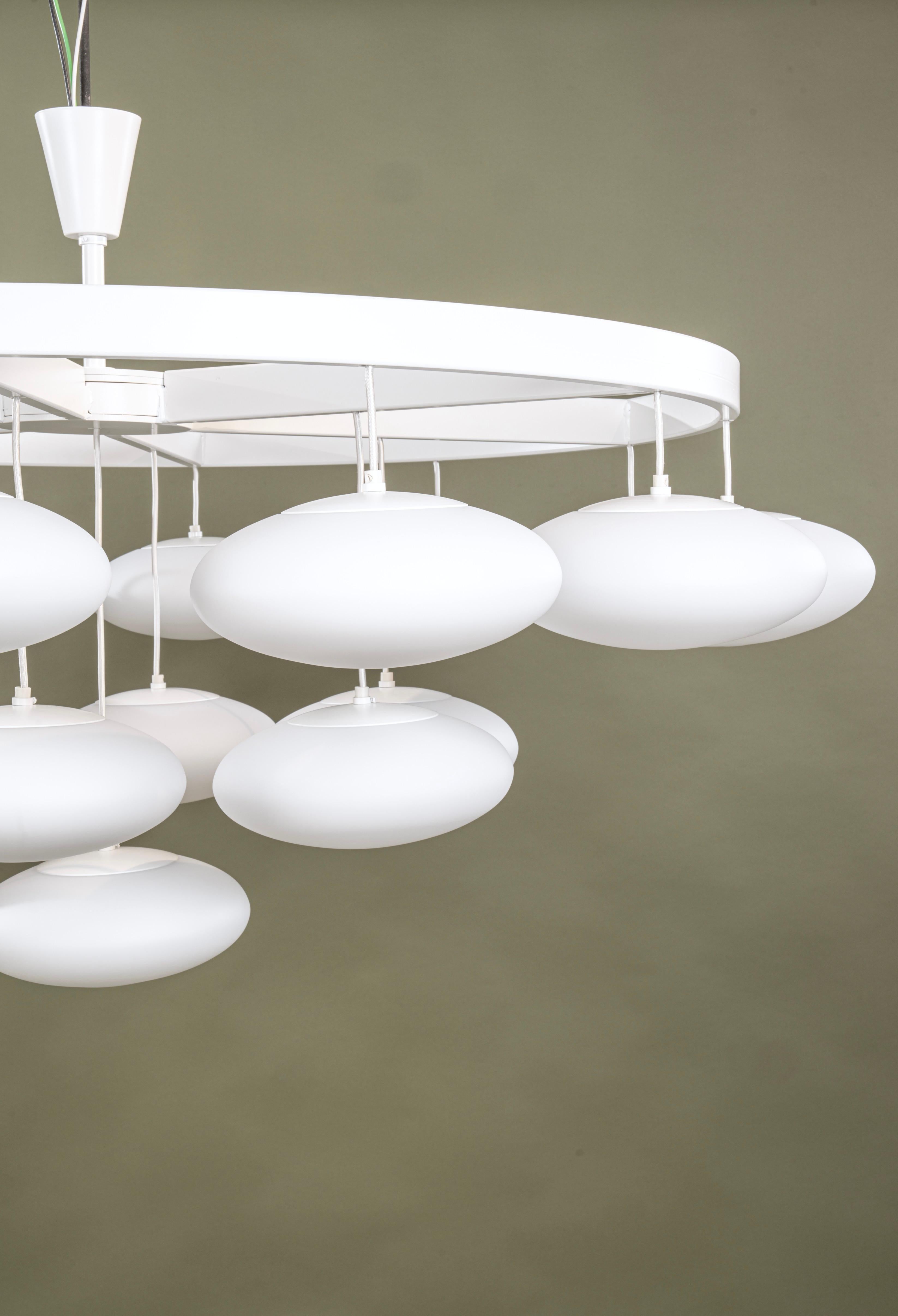 Impressive Midcentury Modern Cloud Chandelier from Volksgarten Milchhalle Vienna For Sale 8