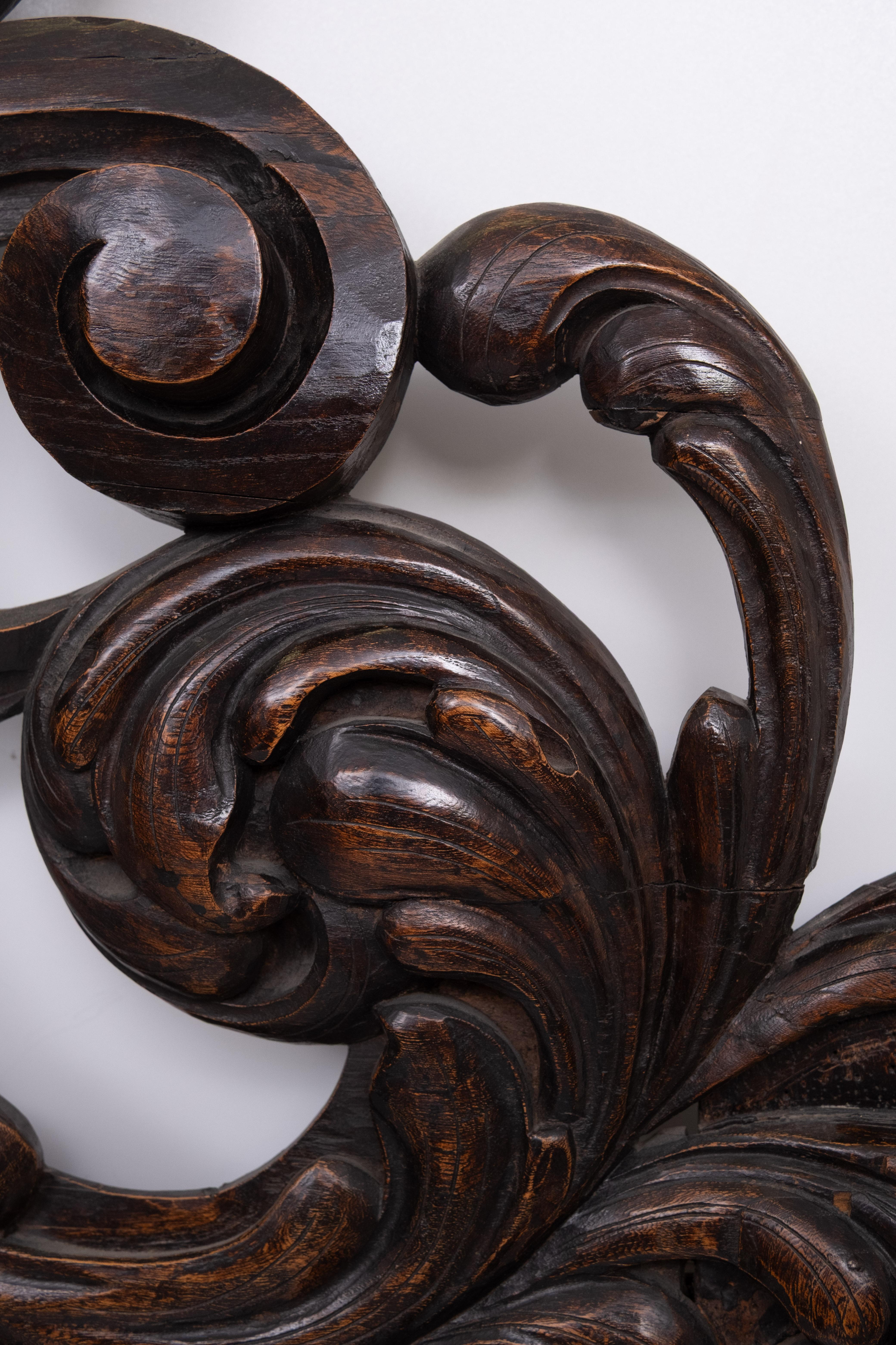 Impressive  Monumental 18 Century  Antique  Cherub Oak  mirror  Holland in vendita 10