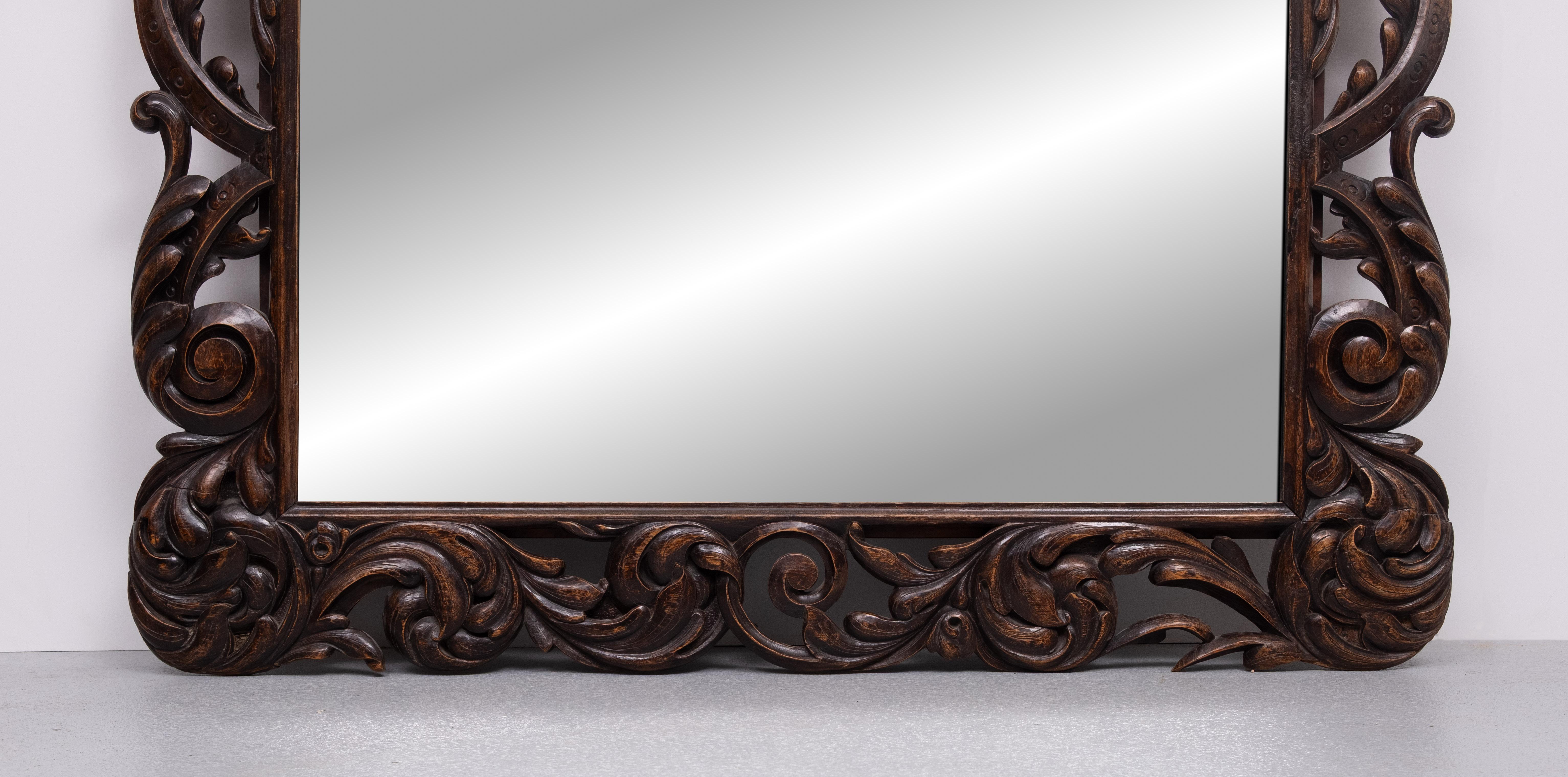 Impressive  Monumental 18 Century  Antique  Cherub Oak  mirror  Holland In condizioni buone in vendita a Den Haag, NL