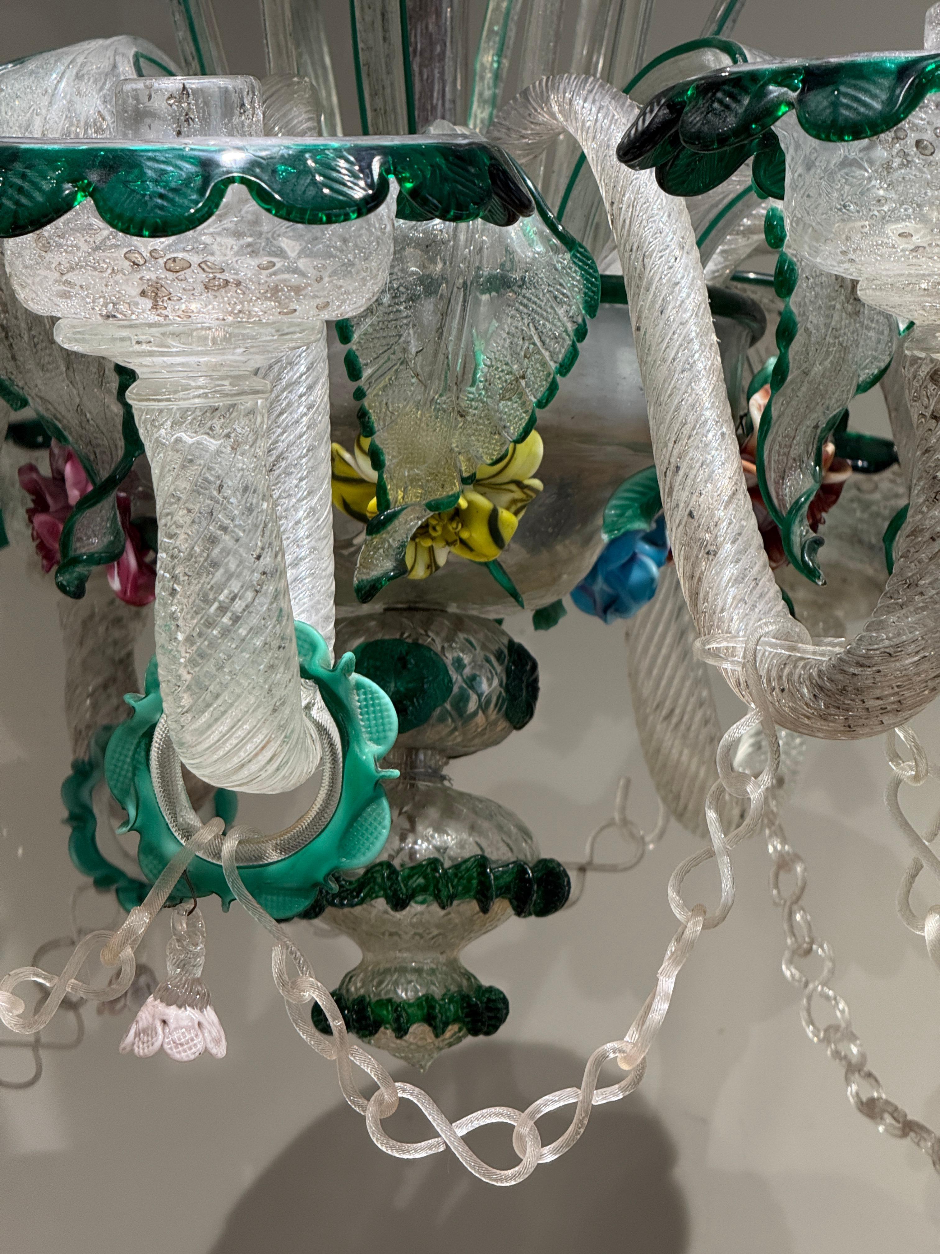 Italian Impressive murano chandelier circa 1880 Pauly & cie For Sale