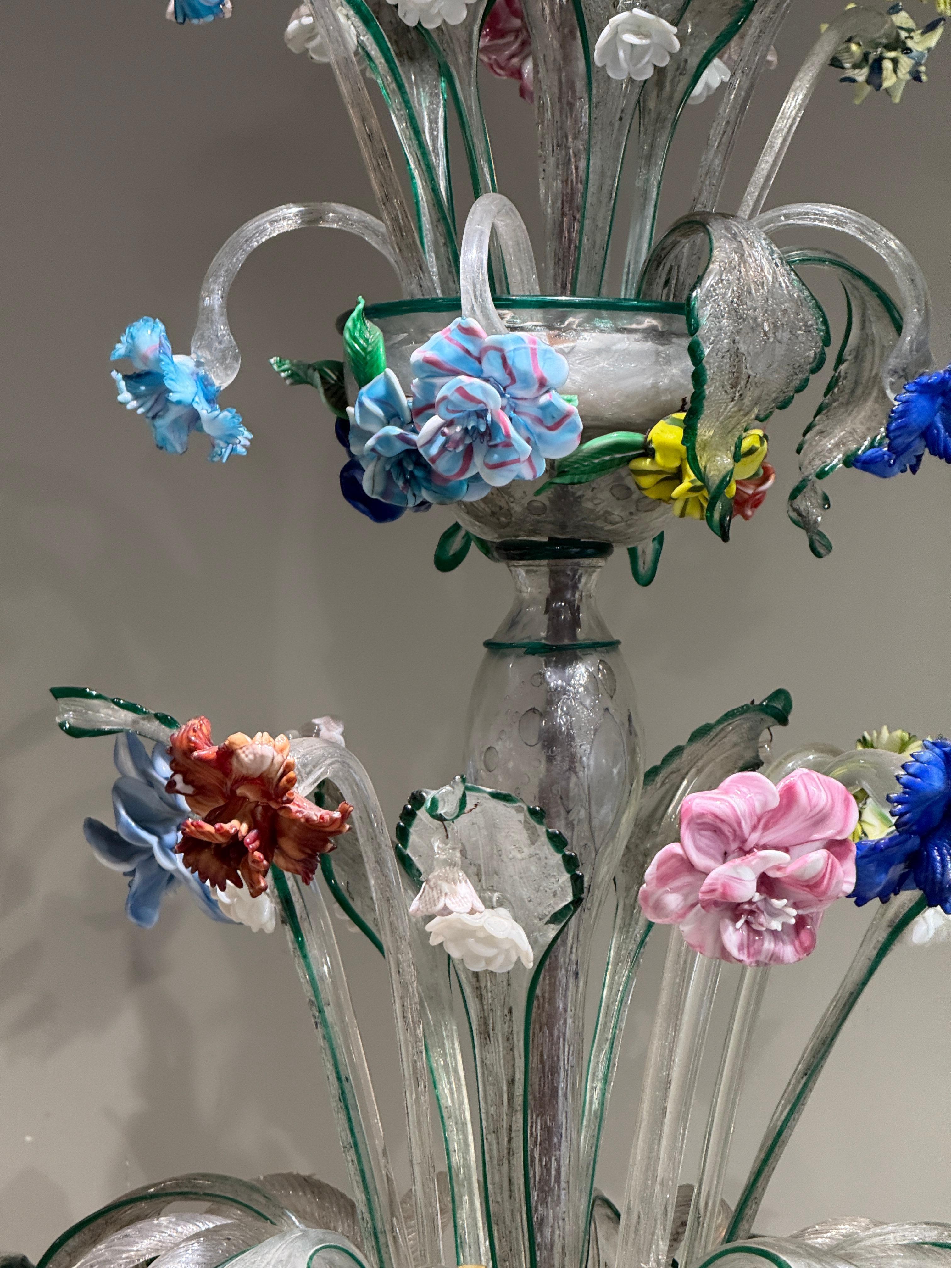 Late 19th Century Impressive murano chandelier circa 1880 Pauly & cie For Sale