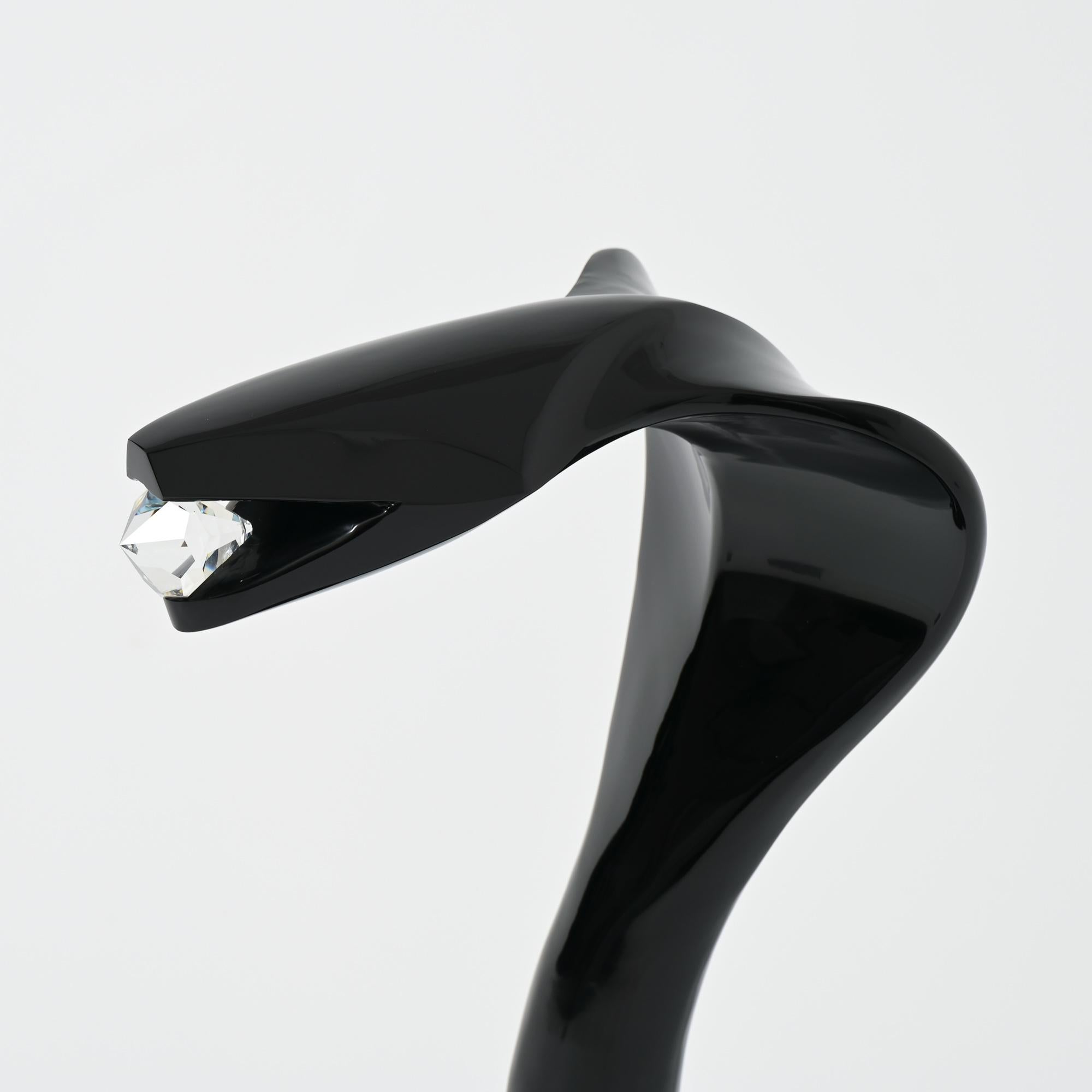 Modern Impressive Murano Glass Cobra Sculpture by Loredano Rosin For Sale
