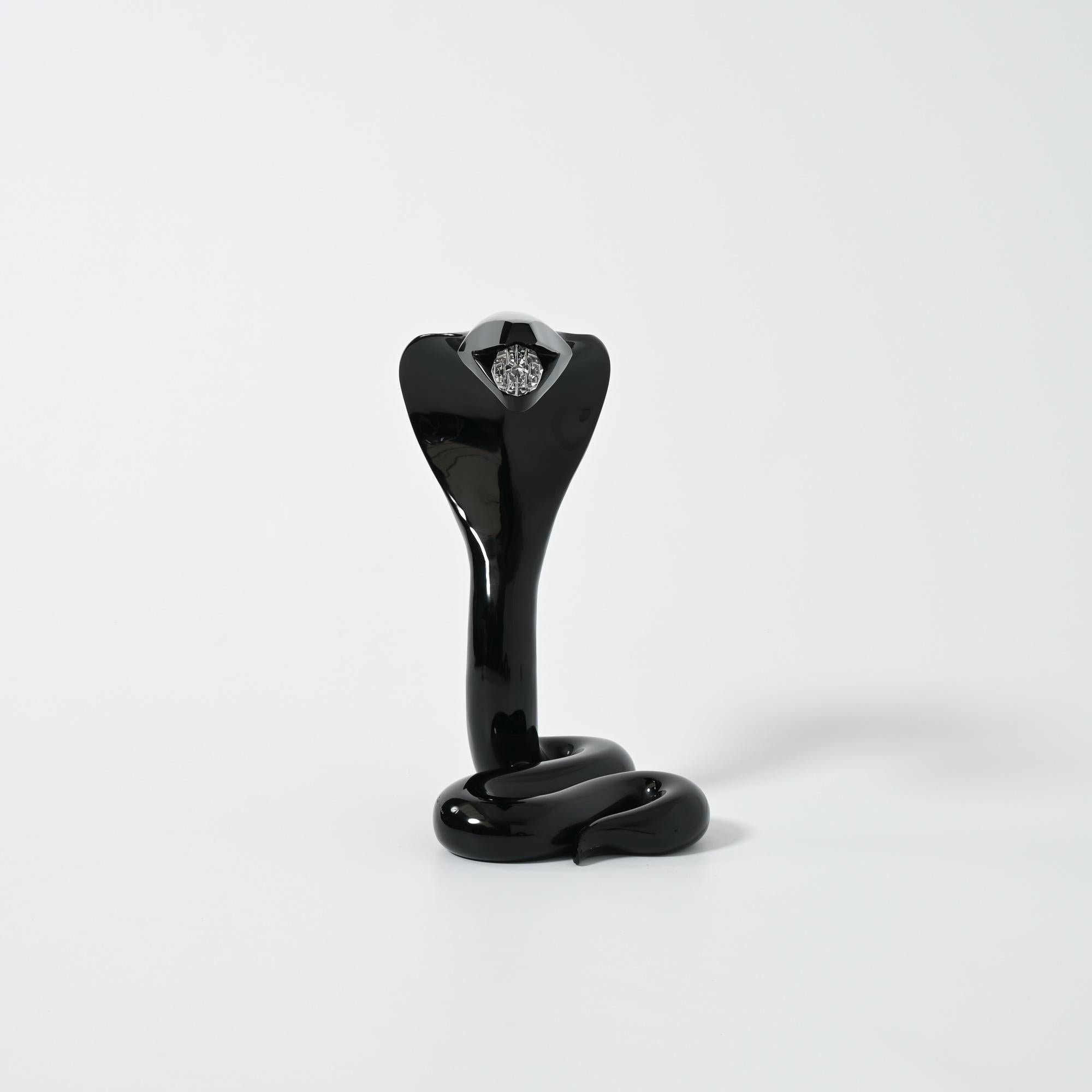 Beeindruckende Cobra-Skulptur aus Muranoglas von Loredano Rosin im Angebot 3
