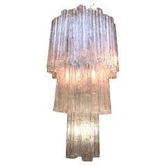 Beeindruckender Murano Glas Tronchi Kronleuchter 1970'