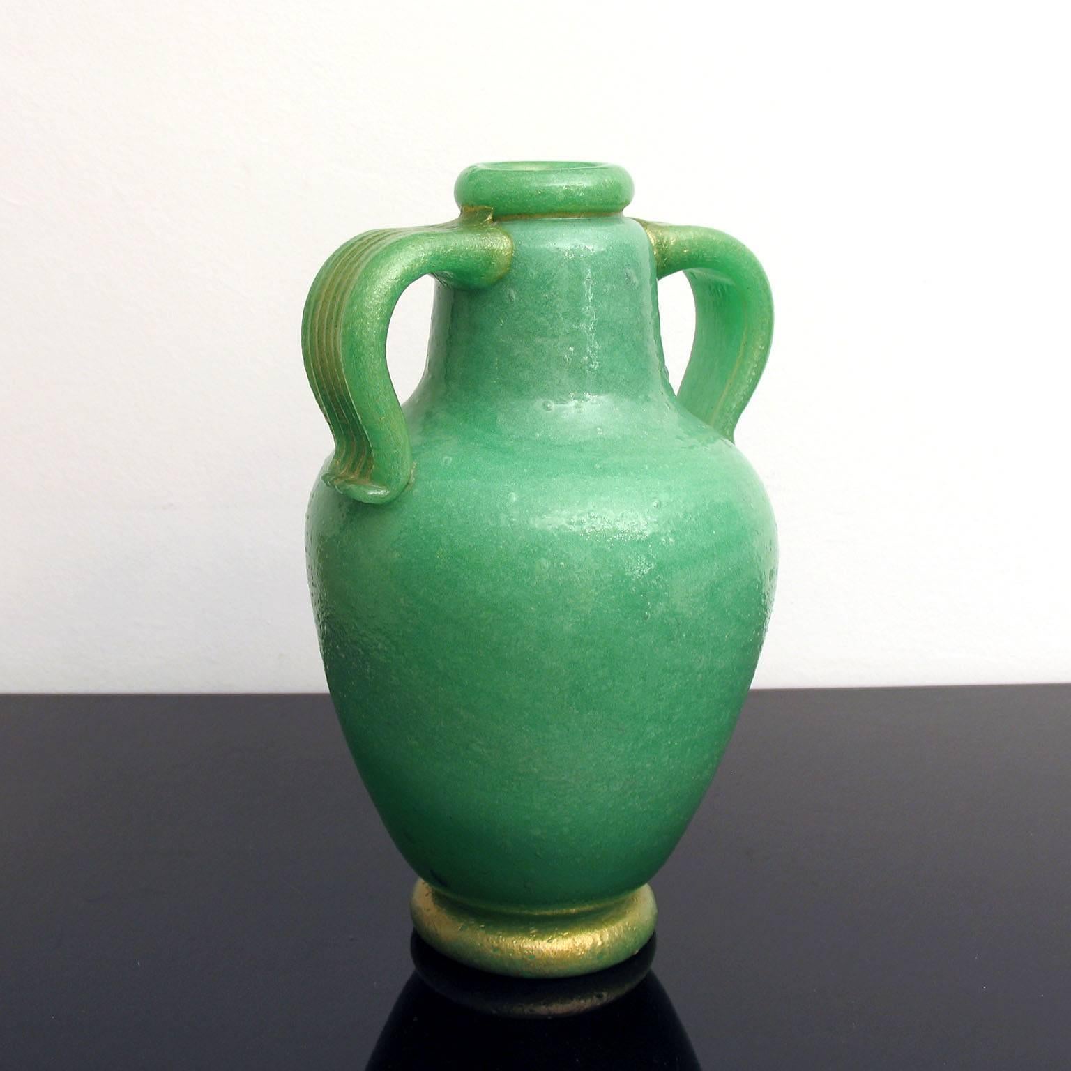 Italian Impressive Napoleone Martinuzzi Pulegoso Amphora Vase