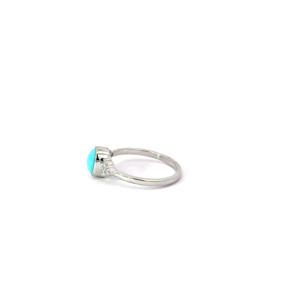in vendita:  Impressionante anello unisex con incastonatura a castone in turchese naturale, da regalare in A. Silver 925 3