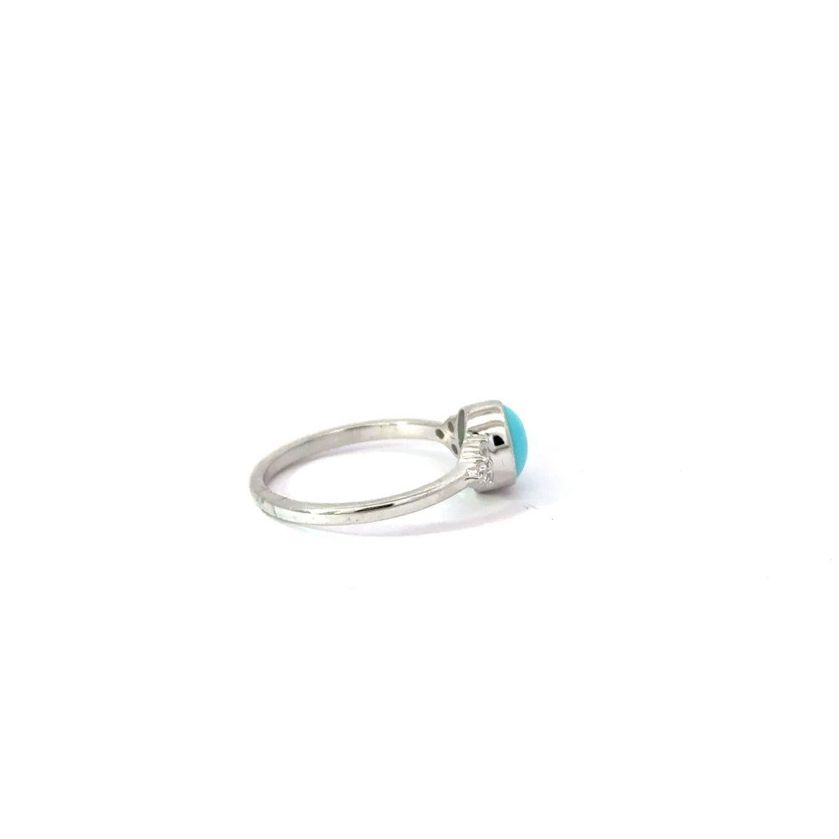 in vendita:  Impressionante anello unisex con incastonatura a castone in turchese naturale, da regalare in A. Silver 925 5