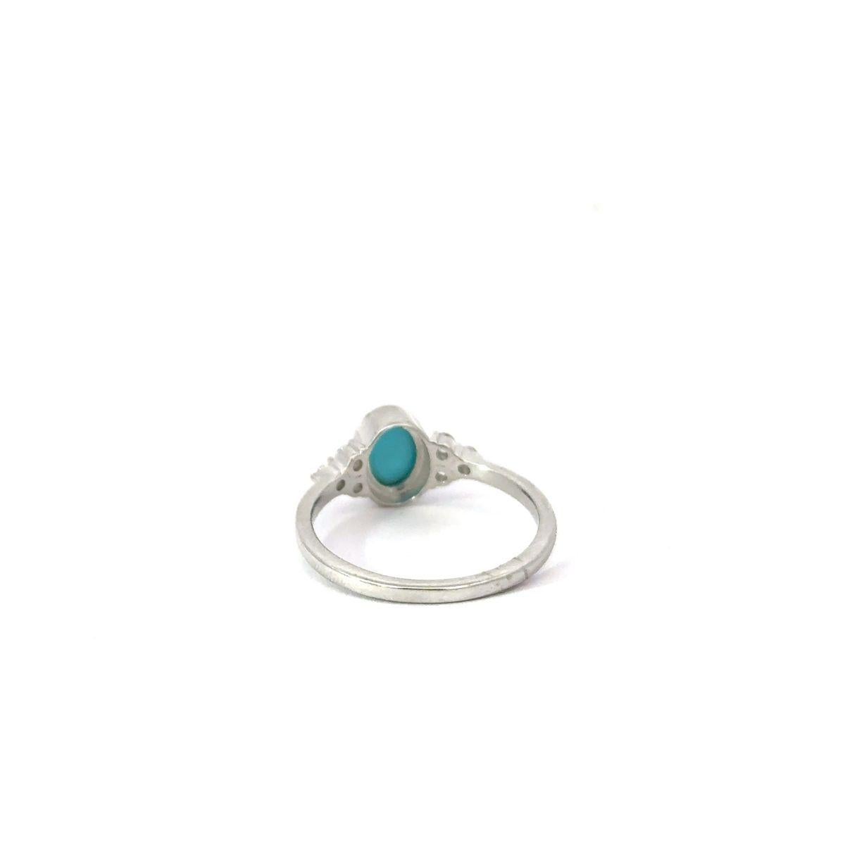 in vendita:  Impressionante anello unisex con incastonatura a castone in turchese naturale, da regalare in A. Silver 925 7