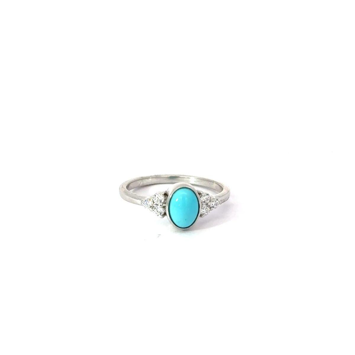 in vendita:  Impressionante anello unisex con incastonatura a castone in turchese naturale, da regalare in A. Silver 925 8