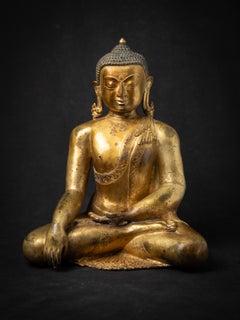 Impressive old bronze Nepali Buddha statue in Bhumisparsha Mudra