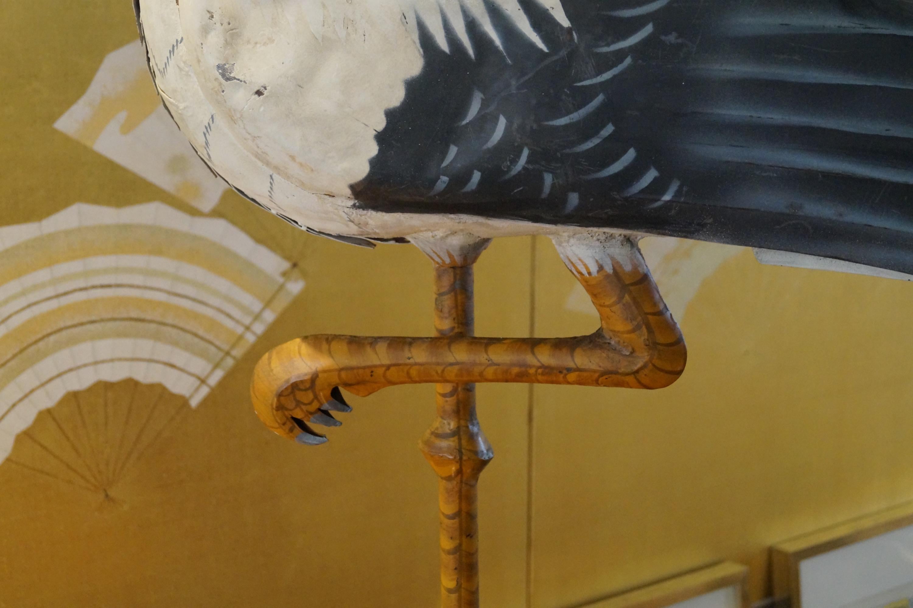 Impressive One Meter High Decorative Stork Bird Weather Vane, France, 1900-1920 In Good Condition For Sale In Haarlem, Noord-Holland